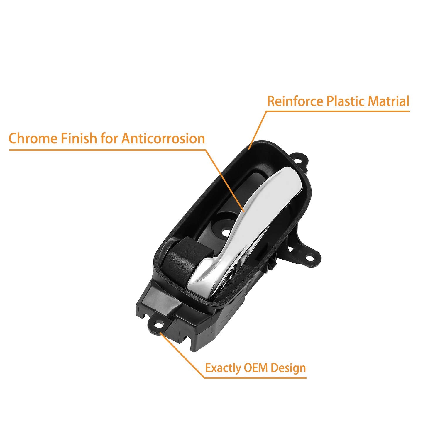 Gledewen Interior Door Handle for 2013-2017 Nissan Altima Pathfinder, 2015 2017 Nissan Titan, 2016-2017 Titan XD, 2015-2017 Nissan Murano  - Very Good