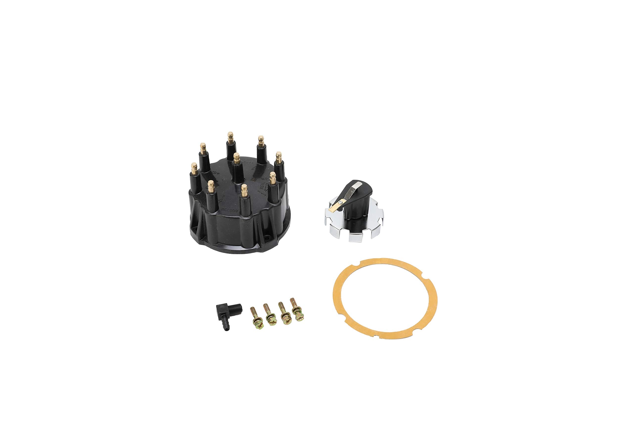 Replacement Distributor Cap Tune Up Kit - Compatible with Mercruiser GM V8 Engines with Thunderbolt IV, V HEI Ignition System - Replaces 187523, 805759Q3, 805759T3 - Rotor, Cap, Gasket  - Very Good