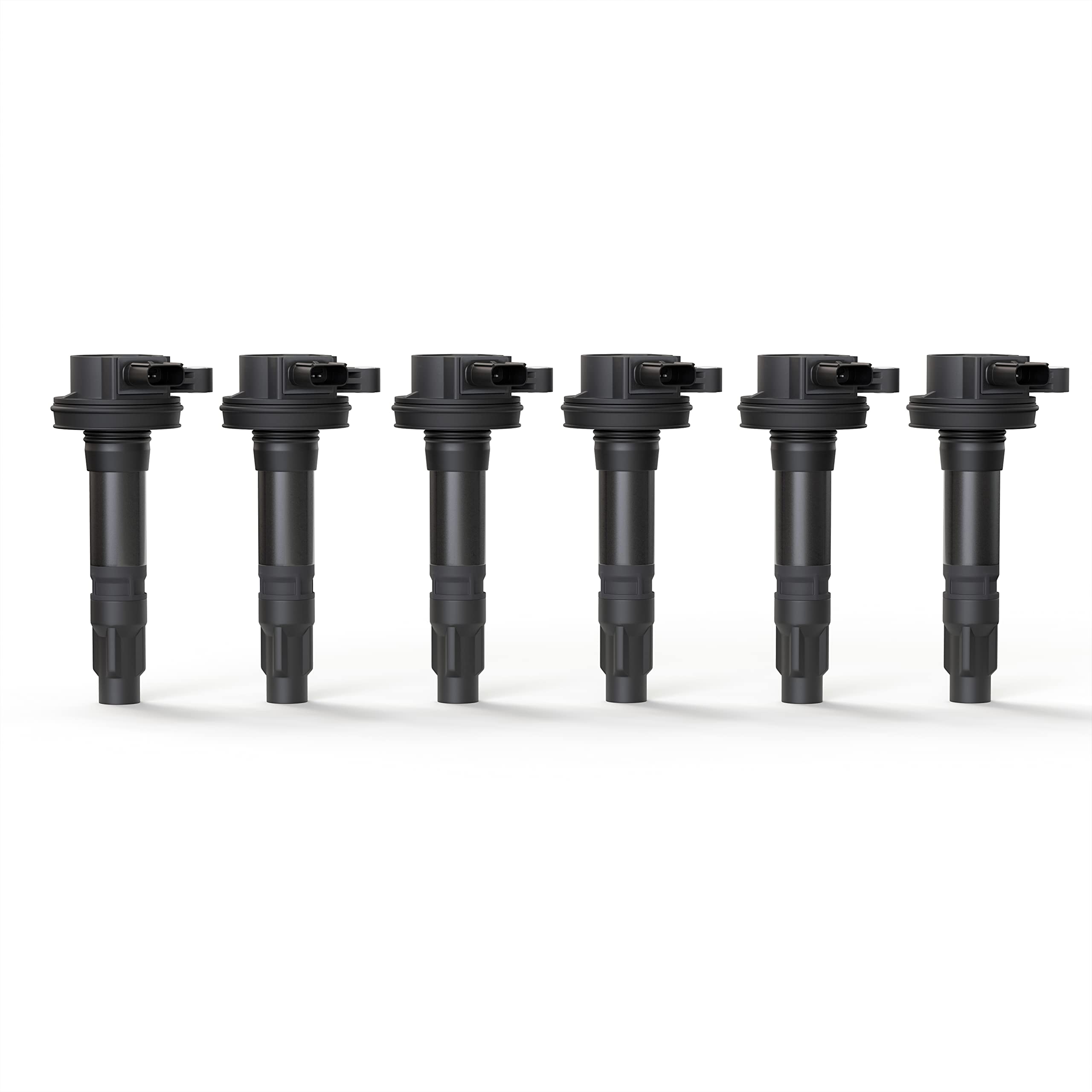 Ignition Coil Pack Set of 6 - Compatible with Ford, Mercury, Mazda & Lincoln Vehicles - 3.5L, 3.7L V6 Edge, F150, Explorer, Mustang, Taurus X, MKZ - Replaces 7T4E-12A375-EE, DG520, 7T4Z12029E, DG-520  - Very Good