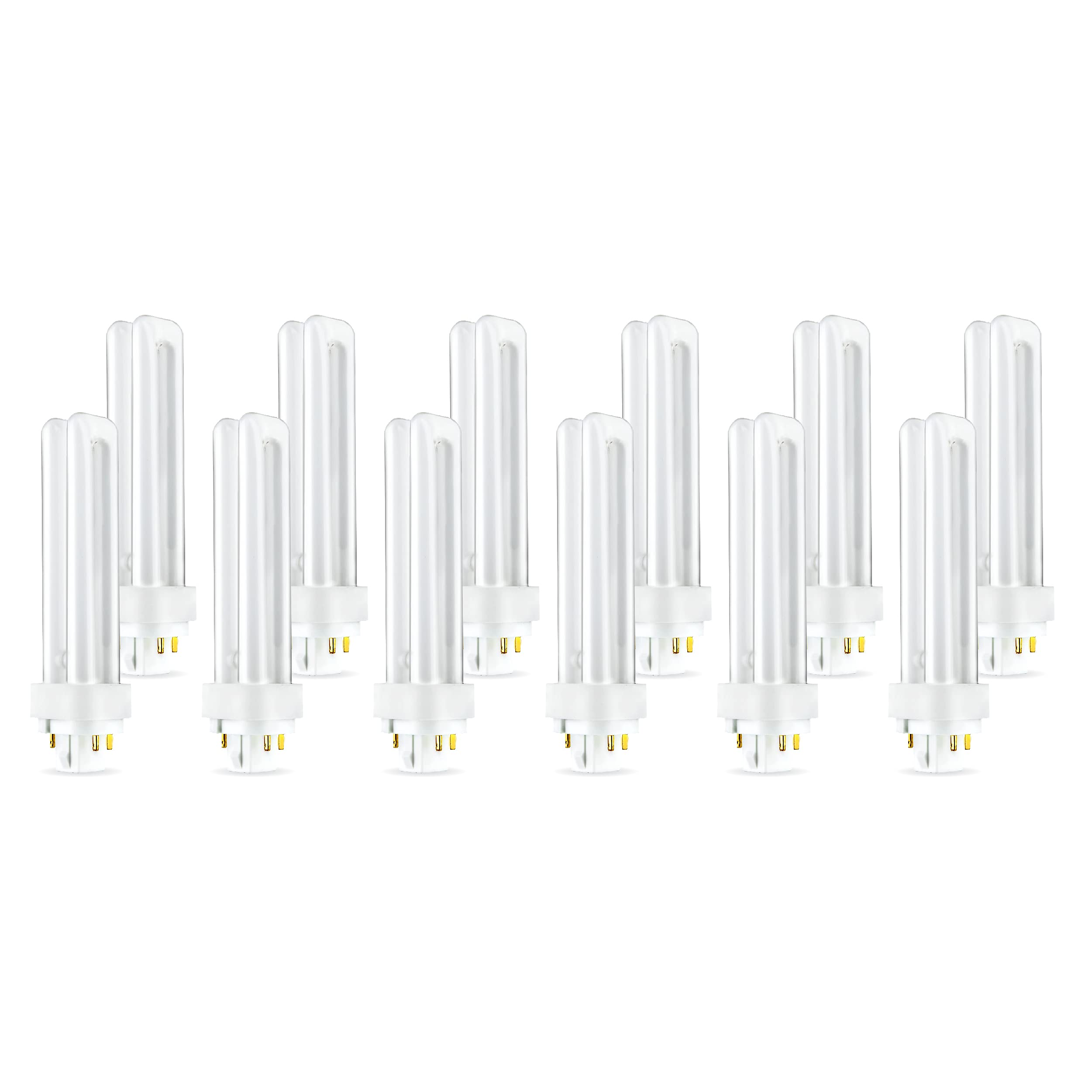 Circle - PLC-18W 835, 4Pin G24q-2, 18Watt Double Tube, Compact Fluorescent LightBulb, Replaces SYLVANIA 20672, CF18DD/E/835/ECO, Philips 38332-3 PL-C 18W/835/4P/ALTO -3500 Kelvin, SoftWhite (12 Pack)  - Like New