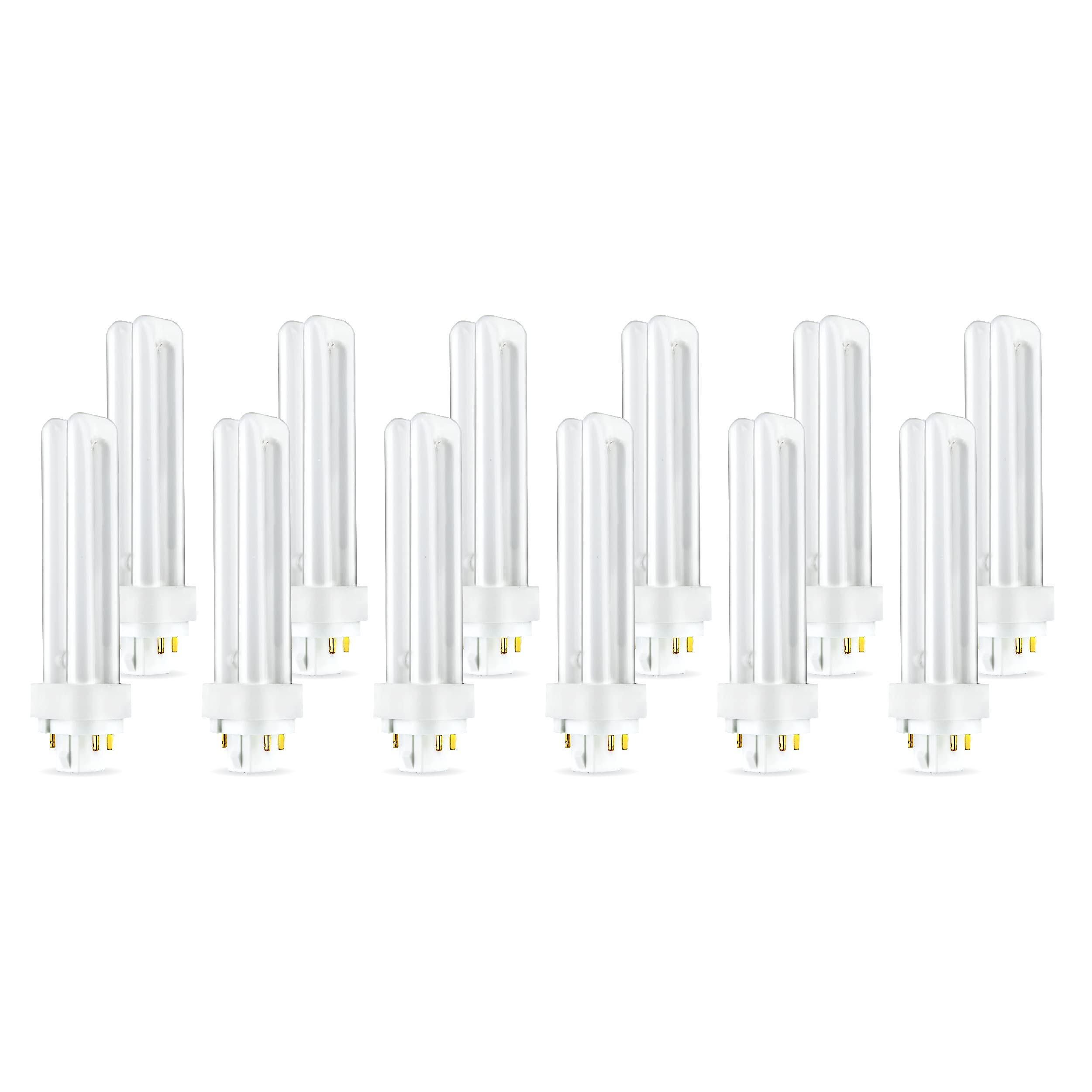(12 Pack) PLC-13W 835, 4 Pin G24q-1, 13 Watt Double Tube, Compact Fluorescent Light Bulb, Replaces Philips 38327-3, GE 97596 and Sylvania 20671  - Very Good