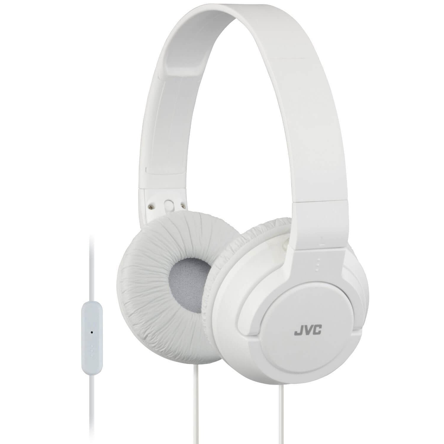 Jvc Ha-Sr185w White Foldable Over Ear Headphones With Mic  - Like New