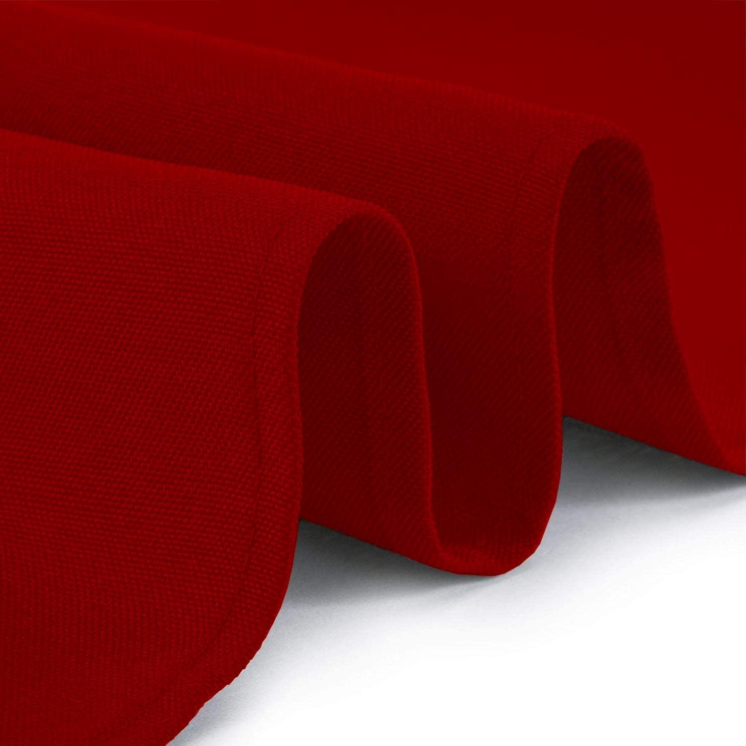 [2 Pack] Red Round Tablecloths 60 Inch [for 20-48'' Tables] 200 GSM Premium Quality Textured Washable Polyester Fabric Table Cloth [60'' is Not Table Size]  - Good