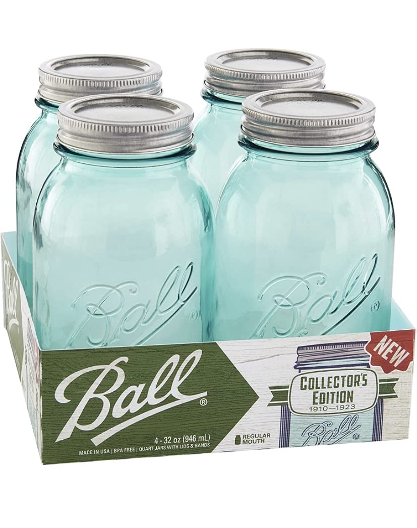 Ball Regular Mouth Collection Jar 1 qt. 4 pk  - Like New