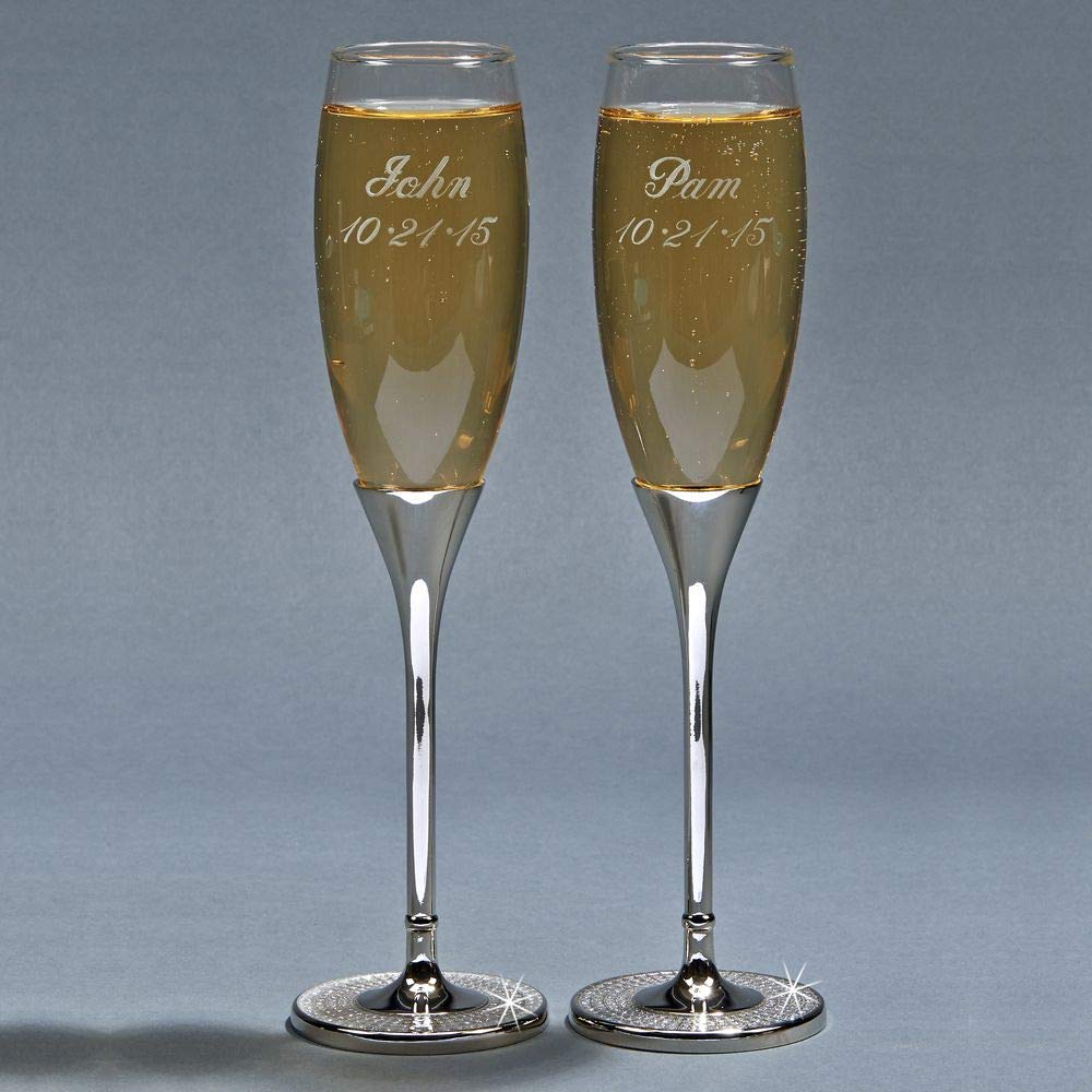 Sheridan & Taunton Glitter Galore Toasting Flute Glass  - Like New