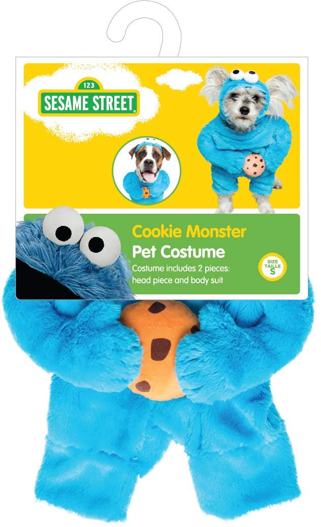 Pet Krewe Cookie Monster Dog Sesame Street Costume  - Like New