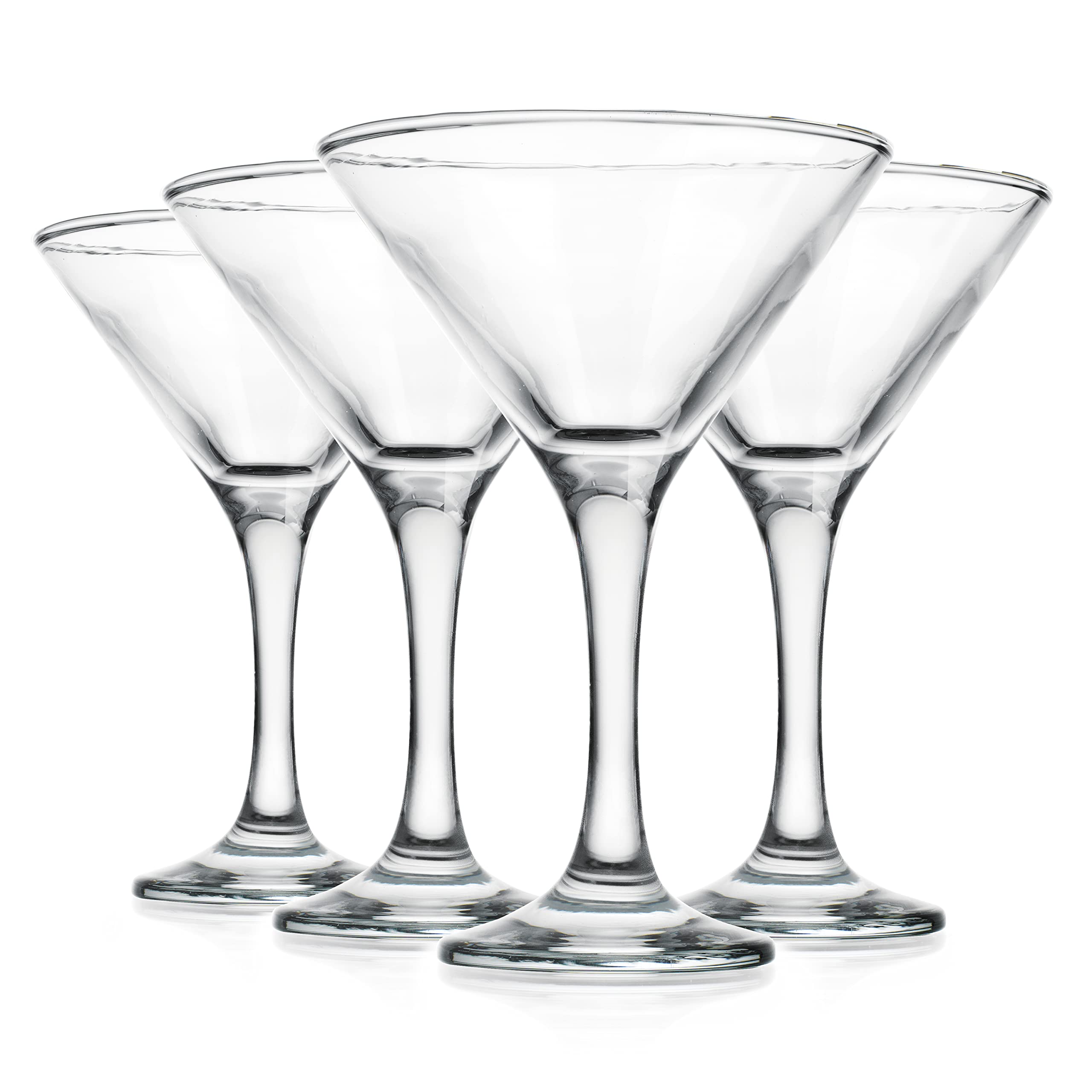 Glaver's Martini Glasses Set of 4 Cocktail Glasses, 6 Ounce Premium Strong Lead-Free Glass, Stemmed Margarita Glasses, For Bar, Martini, And More Dishwasher Safe  - Like New