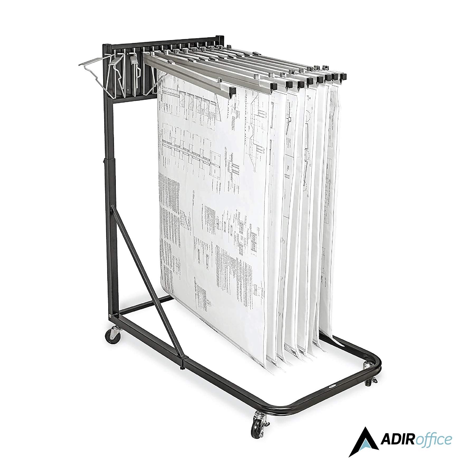Adir Office Vertical File Rolling Stand for Blueprints  - Very Good