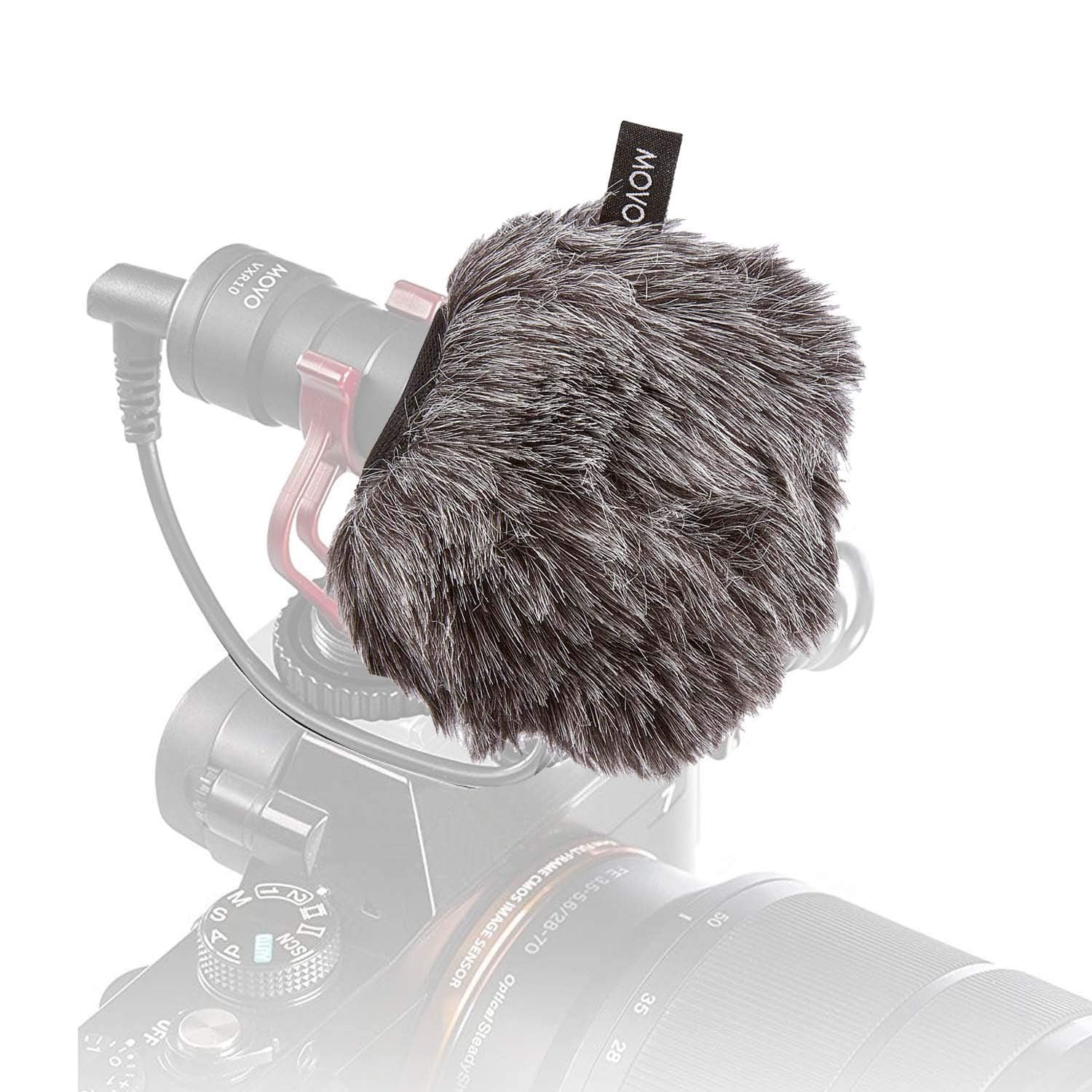 Movo WS-G9 Furry Outdoor Microphone Windscreen Muff for Portable Digital Recorders up to 3" X 1.5" (W x D) - Fits the Zoom H4n, H4n PRO, H5, H6, Tascam DR-40, DR-05, DR-07 and More (Dark Gray)  - Very Good