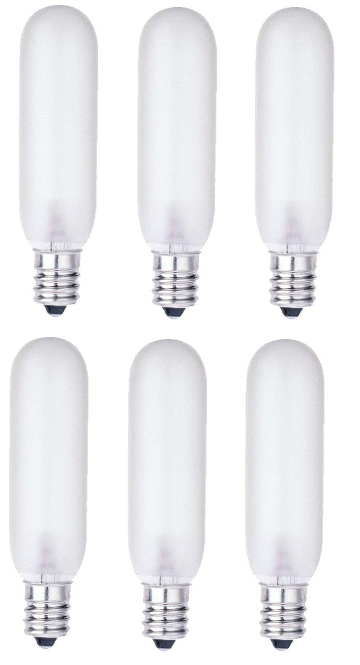 DYSMIO T6 Tubular Candelabra Base - E12 Frosted Dimmable Incandescent Light Bulb - Pack of 6  - Like New