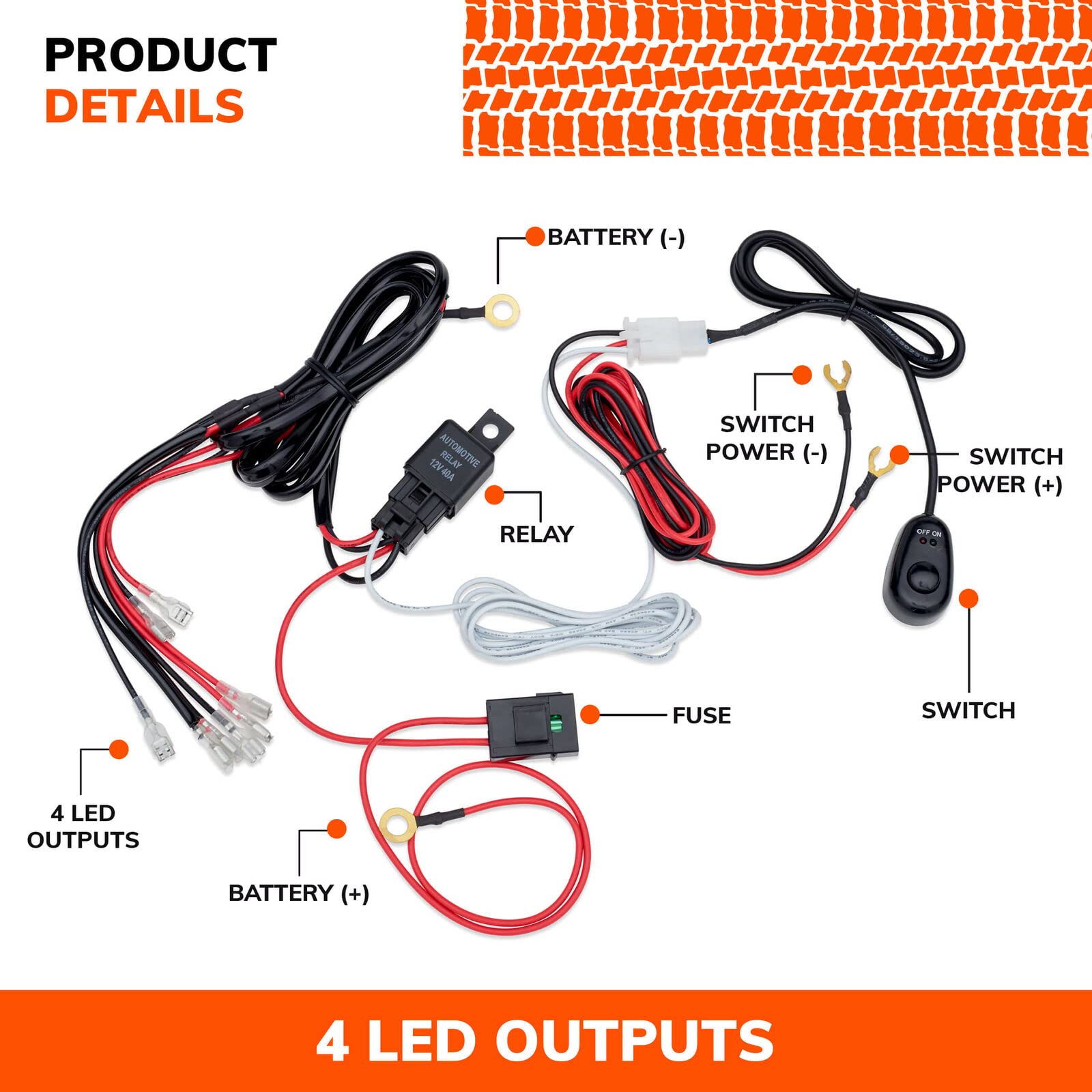 Quad Light Source: Pigtail Lightbar Harness  - Like New