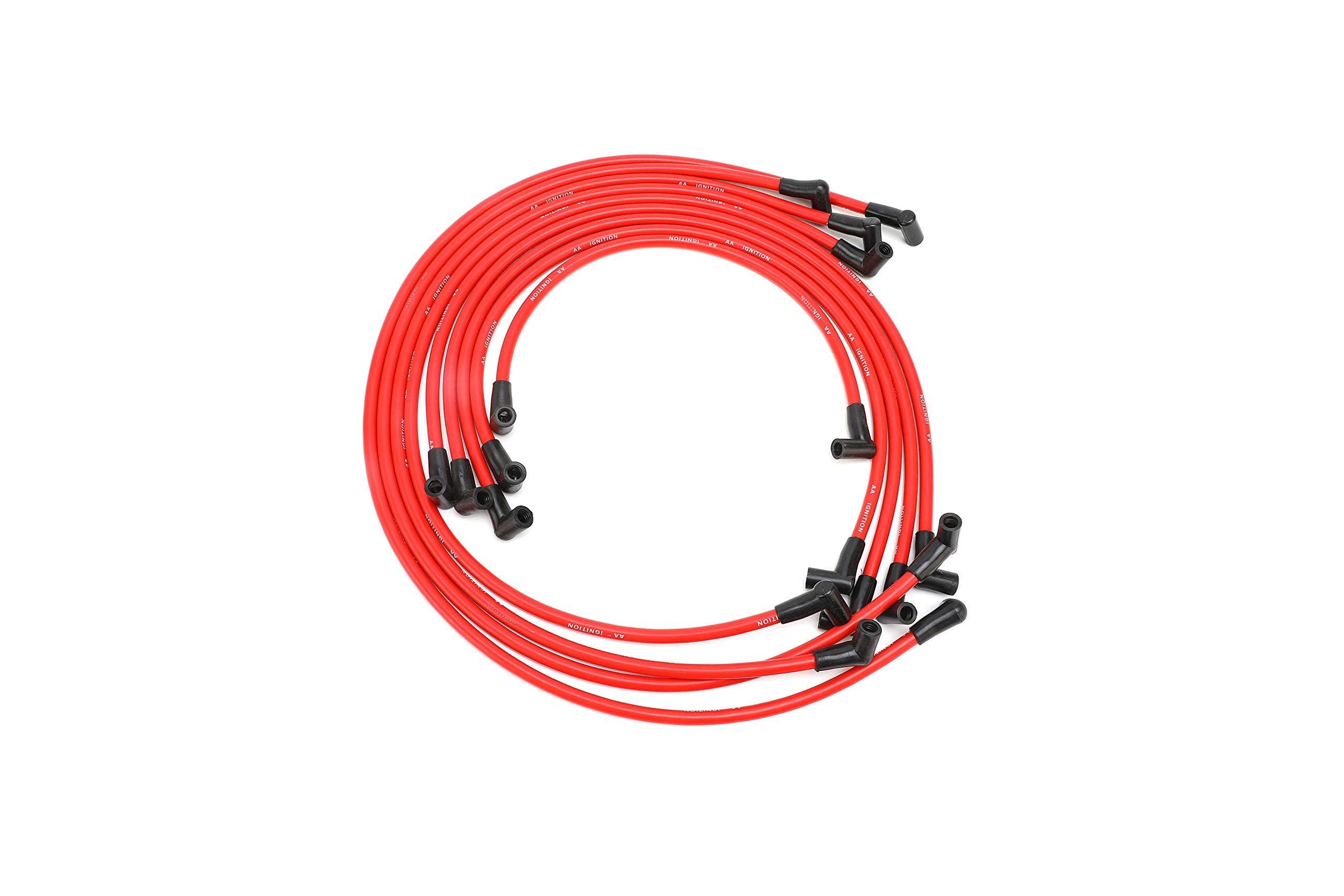 Universal Spark Plug Wire Set - 10.5mm High Performance Kit - Compatible with Chevy, GM SBC, BBC, Small Block 307, 327, 350, Big Block Engines 496, 502, 427, 454 and more with HEI Distributor  - Very Good