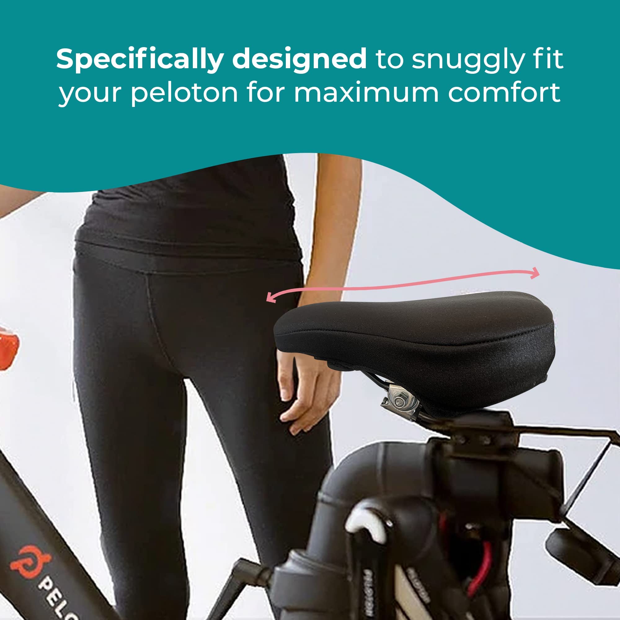 SELINA Gel Bike Seat Cushion Compatible with The Peloton Bike - Proprietary Design to Ensure Sung Fit for The Peloton  - Like New