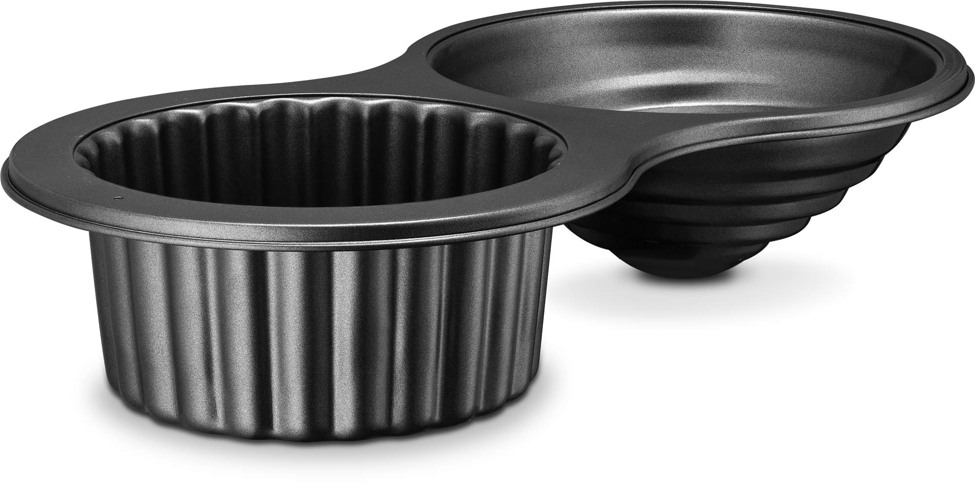 Gourmia GPA9395 Giant Cupcake Pan � Double Sided Two Half Design with Swirl Top Mold - Premium Steel Cake Maker with Non-Stick Coating � Dishwasher Safe  - Very Good