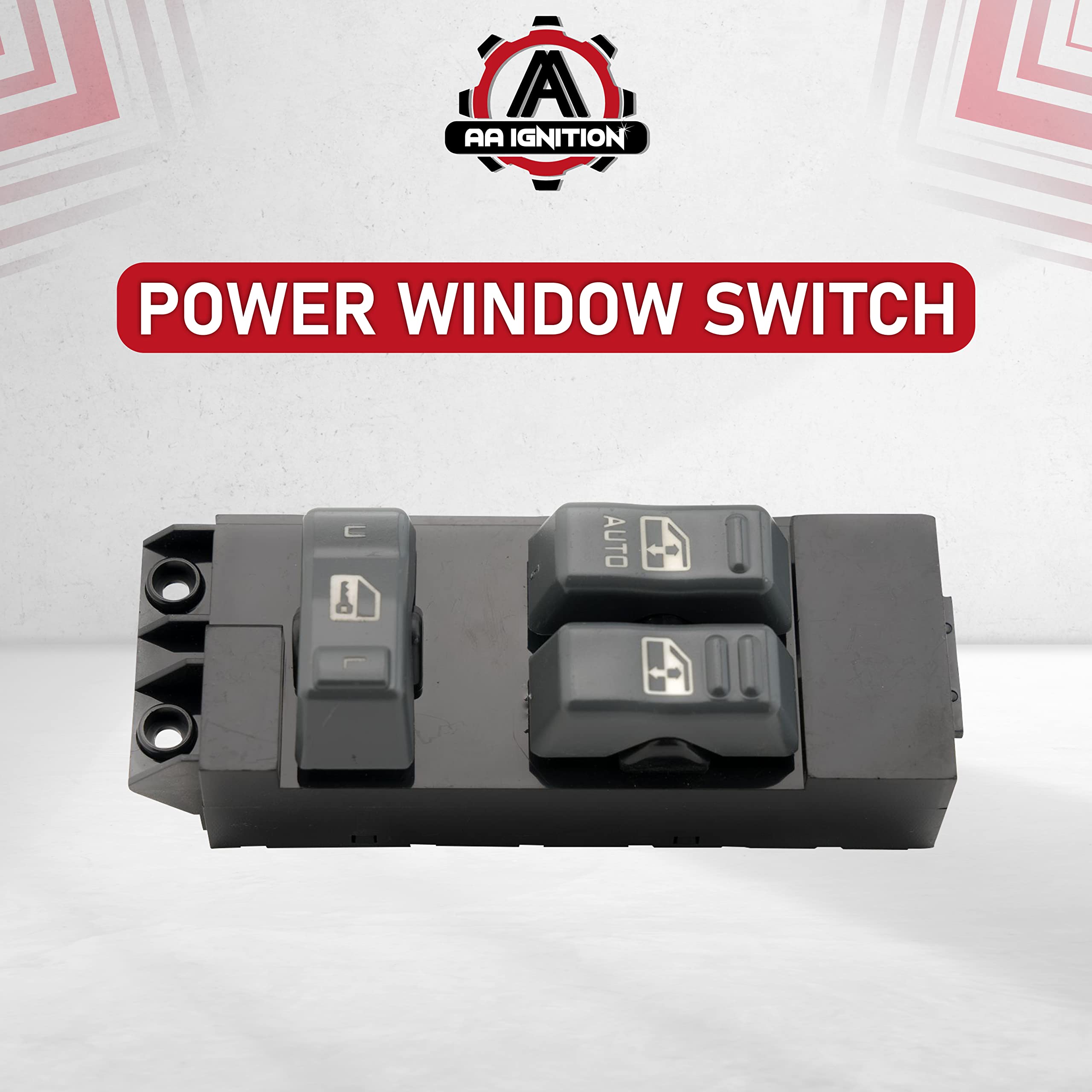 Master Power Window Switch, Gray - Driver Side Door - Compatible with Chevy Silverado and Sierra 1500, 2500, 2500 HD, 3500-1999, 2000, 2001, 2002 - Replaces 15047637  - Like New