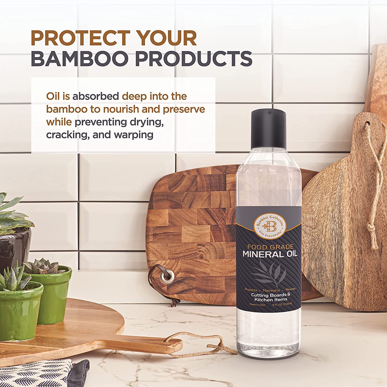 Food Grade Mineral Oil - Cutting Board Oil, Butcher Block Oil to Maintain Cutting Board, Wood Cutting Board Conditioner, Protects & Restores Wood, Bamboo, and Teak Cutting Boards and Utensils  - Like New