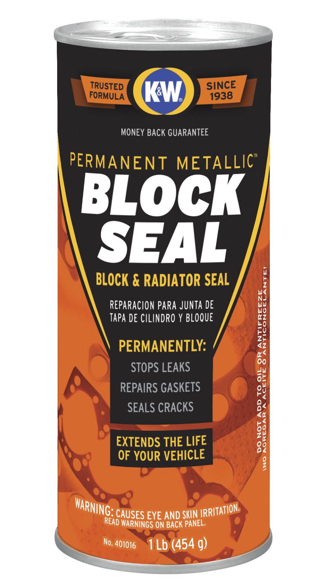 CRC K&W 401016 Block Seal Permanent Metallic� Block & Radiator Seal - 16 Oz