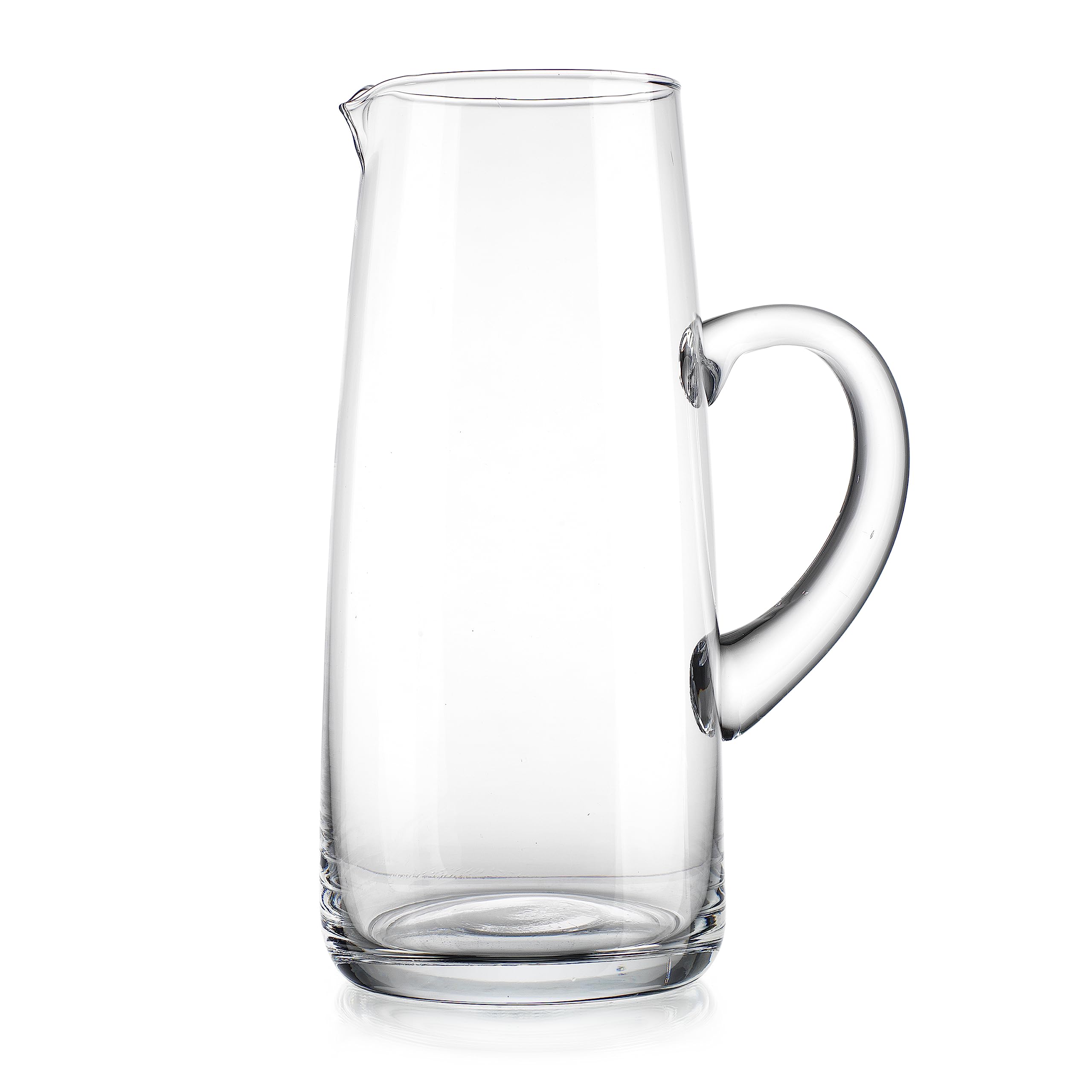 Glass Water Pitcher with Spout � 67 Oz Elegant Serving Carafe for Water, Juice, Sangria, Lemonade, and Cocktails � Clear Glass Beverage Pitcher.  - Like New