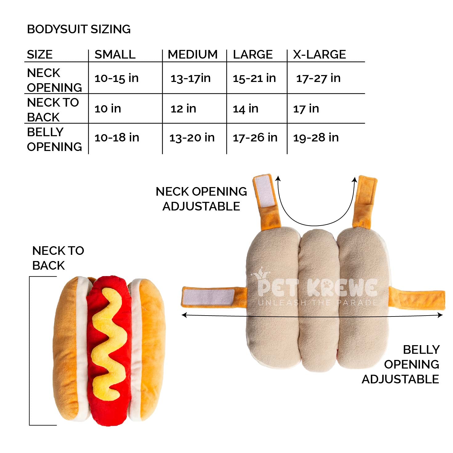 Pet Krewe Hot Dog Costume for Cats and Dogs | Pet Wiener Costume for Dogs 1st Birthday, National Cat Day & Celebrations | Halloween Outfit for Small and Large Cats & Dogs