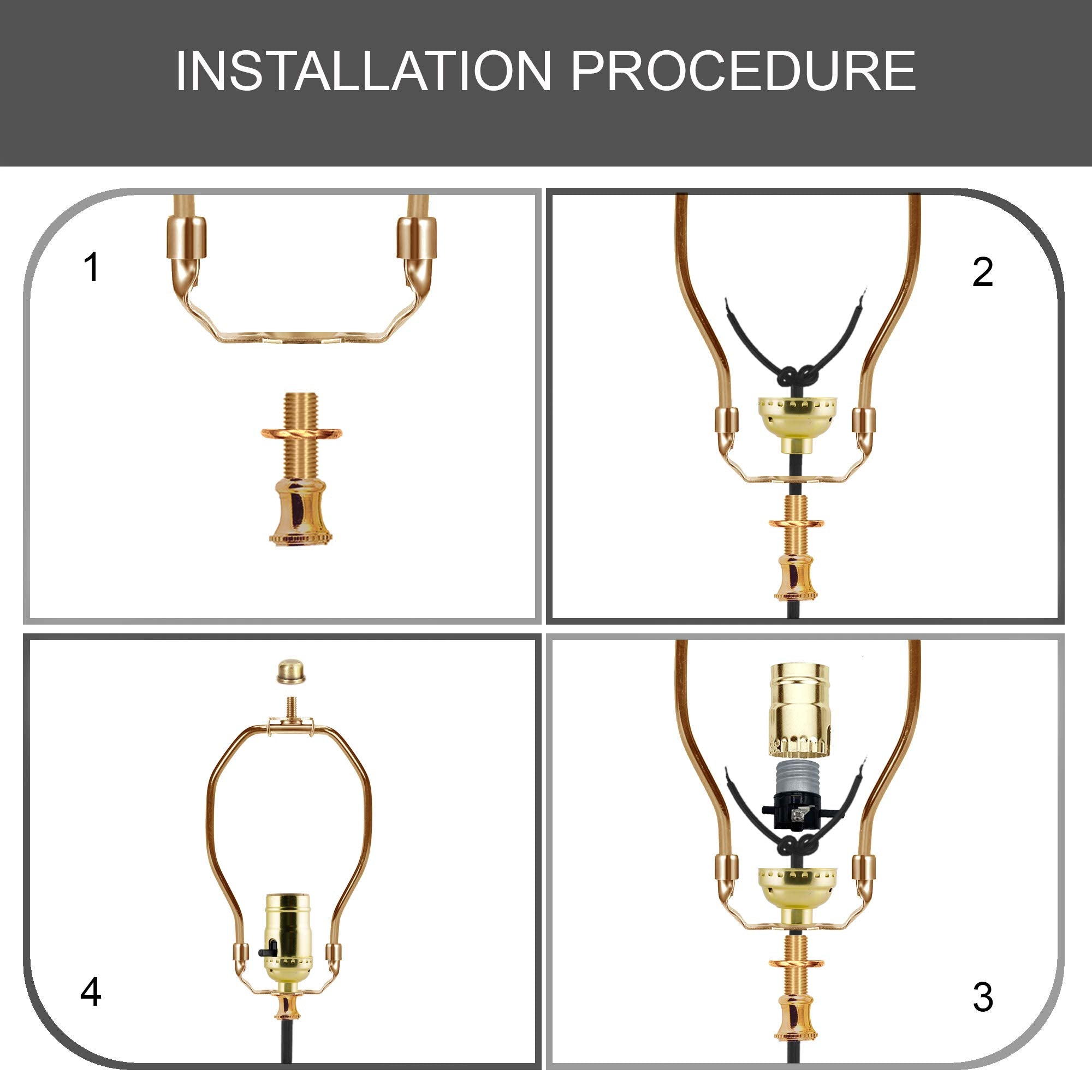 Dysmio Lighting Repair Your Favorite Lamps with The Make-A-Lamp Push-Through Socket Kit - 2 Pack  - Like New