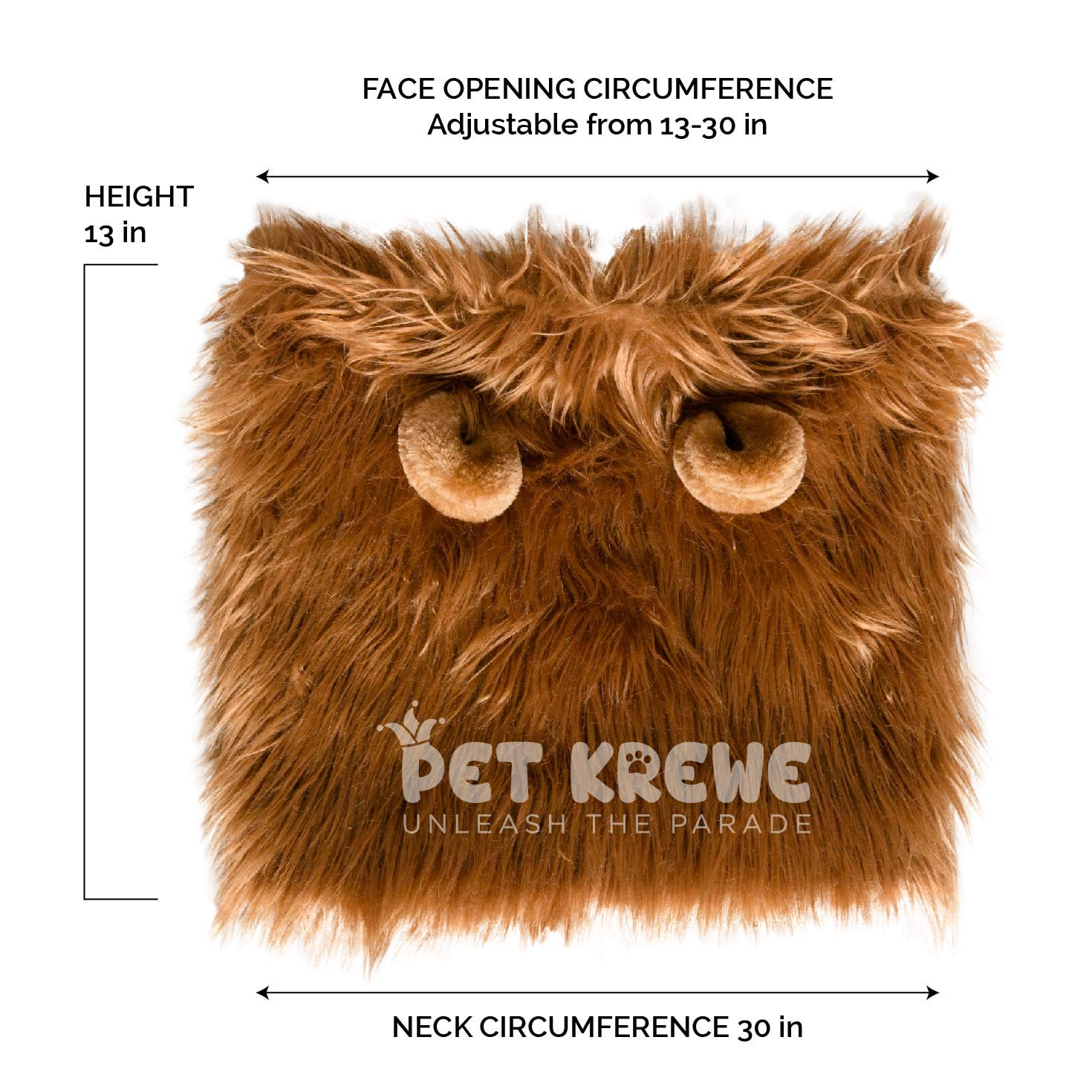 Pet Krewe Large Dog Lion Mane Halloween Costume � Fits Neck Size 13�- 32�- Lion Mane for Small Dogs � Ideal for Halloween, Dog Birthday, Dog Cosplay, Dog Outfits, Pet Clothes