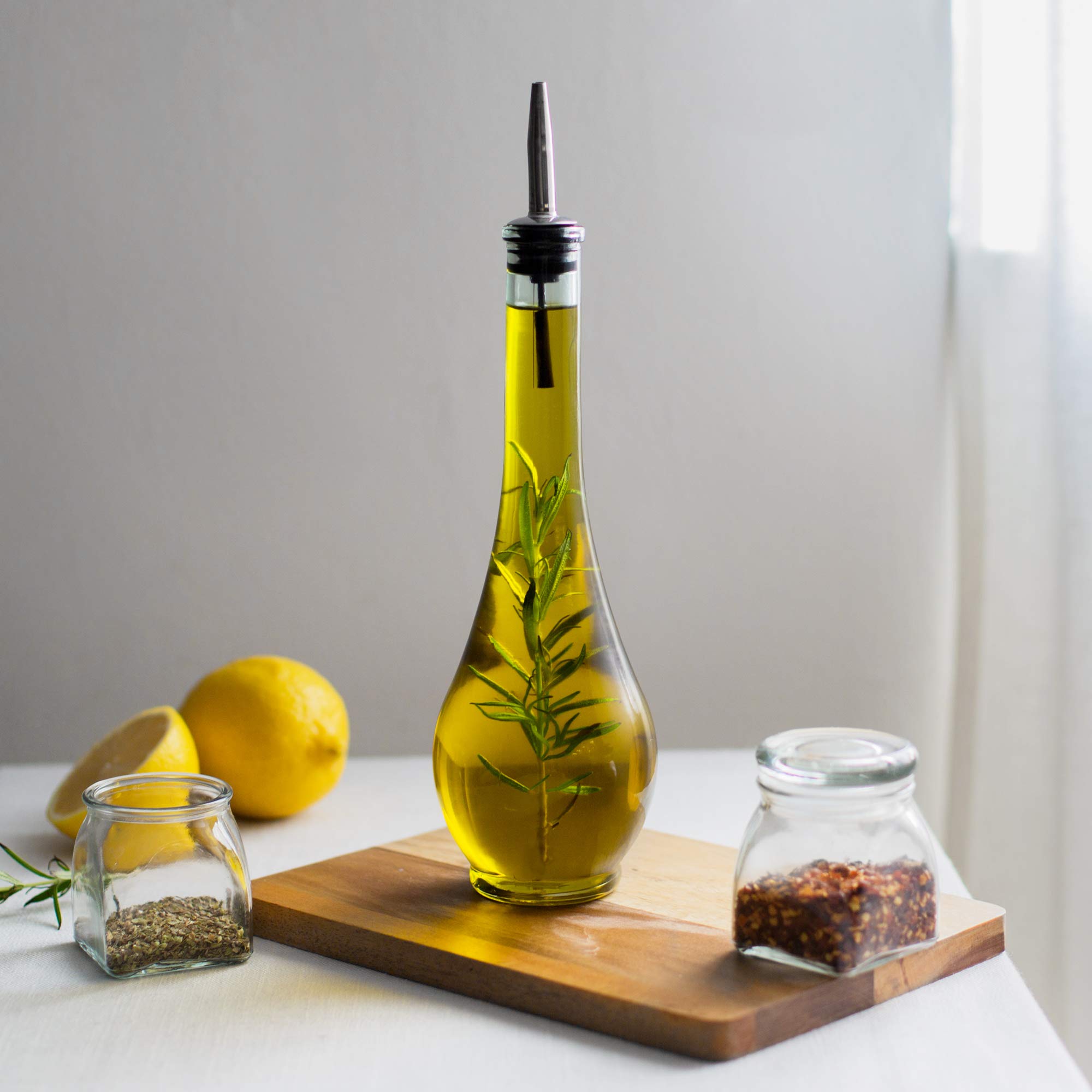 Home Essentials Teardrop Oil Bottle Recycled Green Bulk  - Very Good