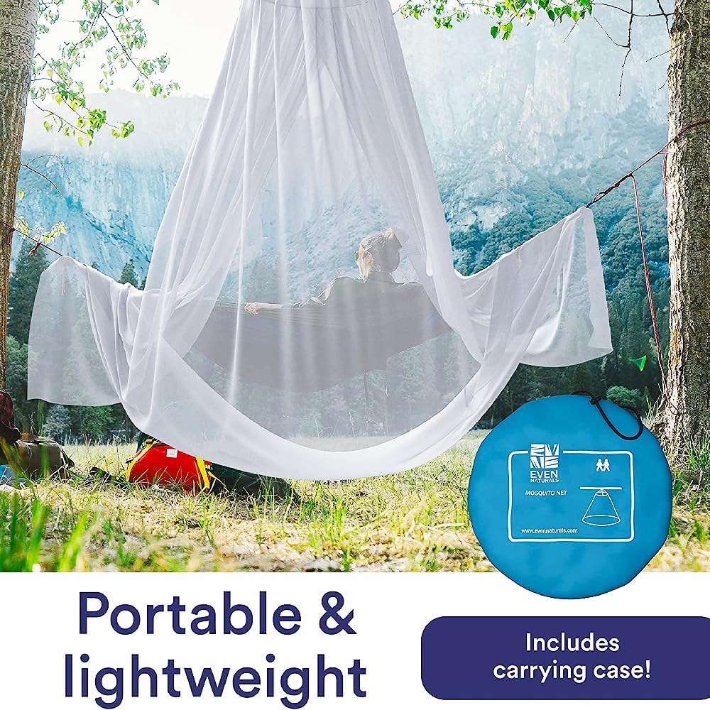 EVEN NATURALS Luxury Mosquito Net Bed Canopy, Mosquito Netting for Bed, Bed Net, Mosquito Net for Bed, Mosquito Canopy, Princess Bed Canopy, Canopy Bed King Size, Net for Mosquitoes (Single-King)  - Very Good
