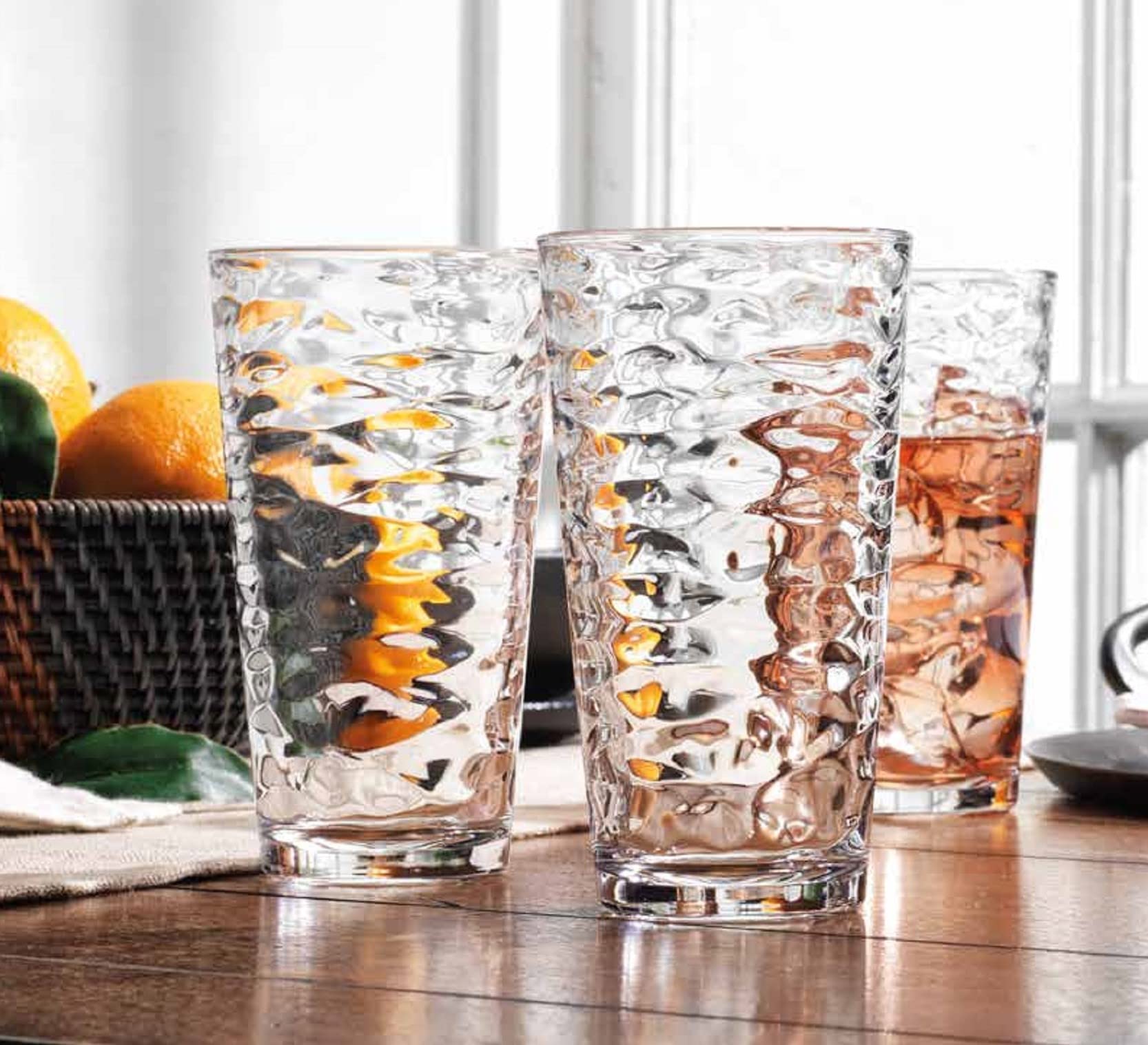 Glaver's Drinking Glasses Set of 10 Highball Glass Cups, Premium Glass Quality Coolers 17 Oz. Glassware. Ideal for Water, Juice, Cocktails, and Iced Tea. Dishwasher Safe.�  - Good