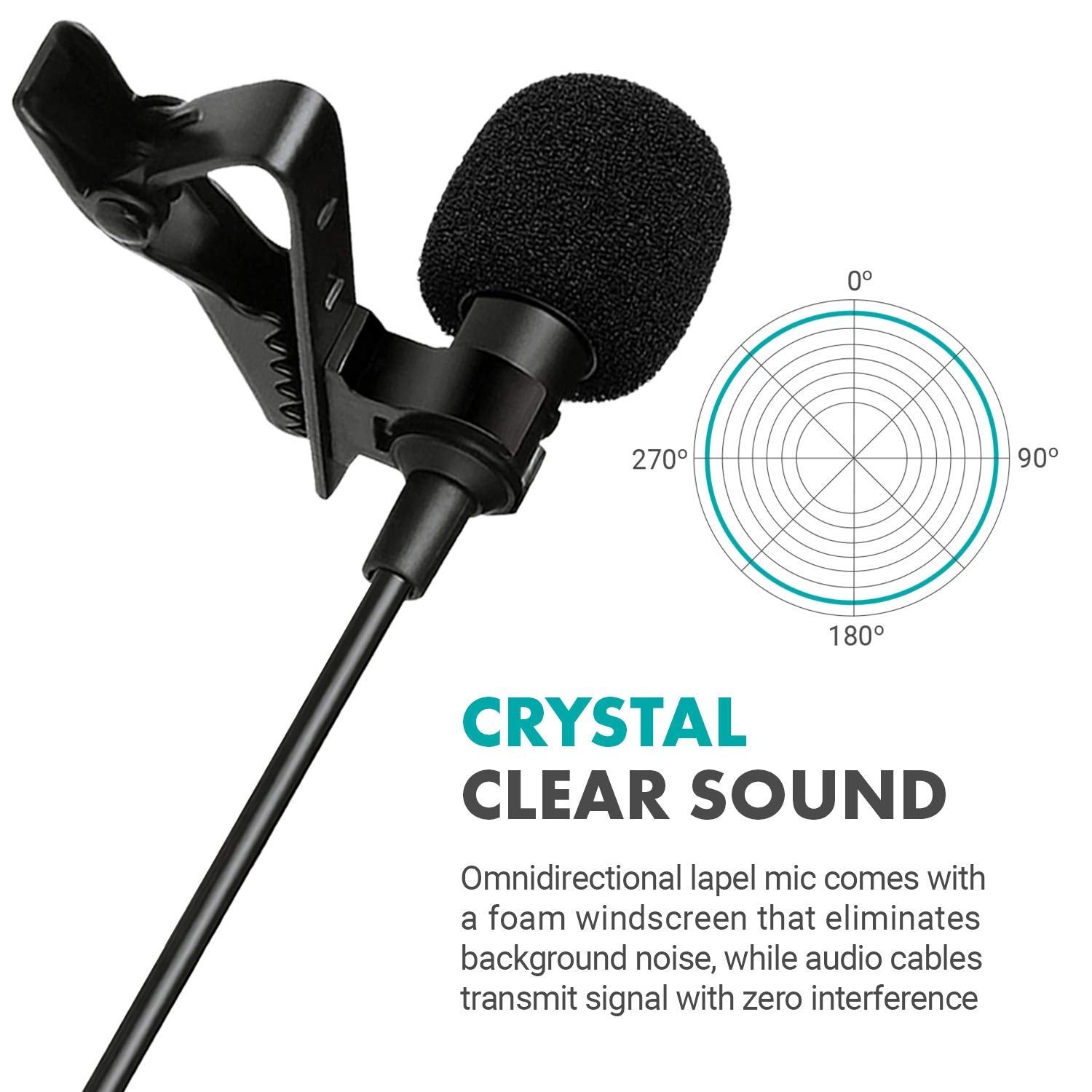 Movo DOM1 3.5mm TRS Lavalier Omnidirectional Condenser Microphone for Camera Microphone Compatible with DSLR Cameras, Recorders and More  - Very Good