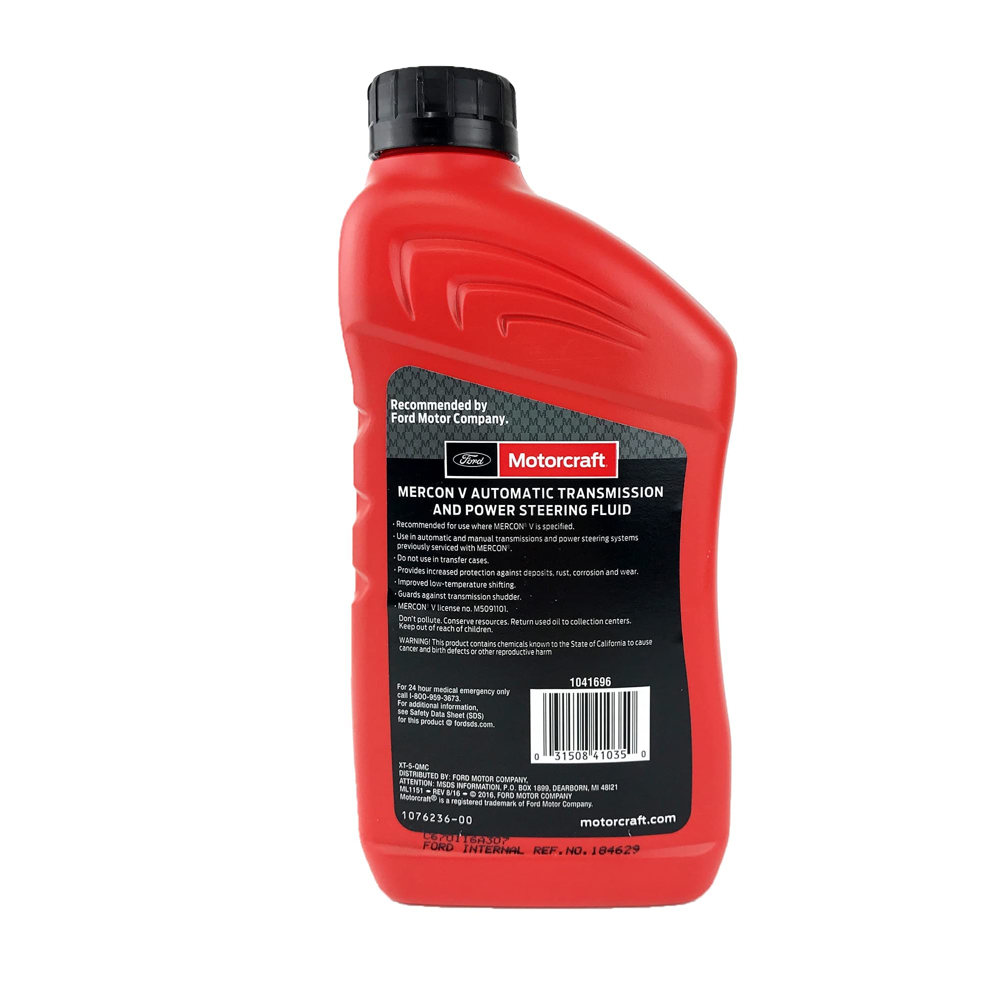 Motorcraft XT5QMC Mercon V Automatic Transmission Fluid - Case of 12 Quarts