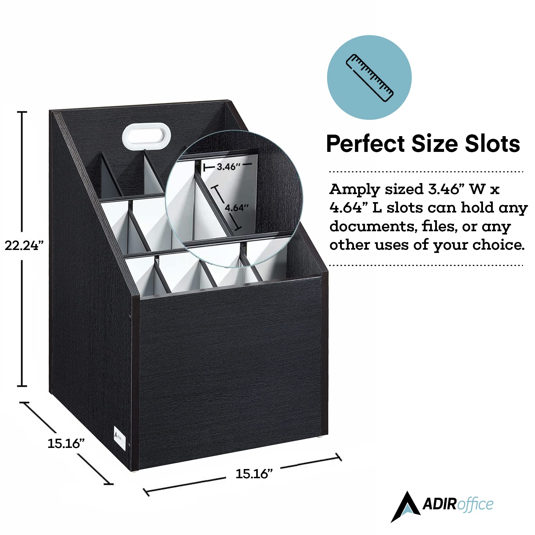 Adir Blueprint Storage Cabinet - Wooden Vertical Roll File Storage Organizer Station For More Organized Office Variation  - Very Good