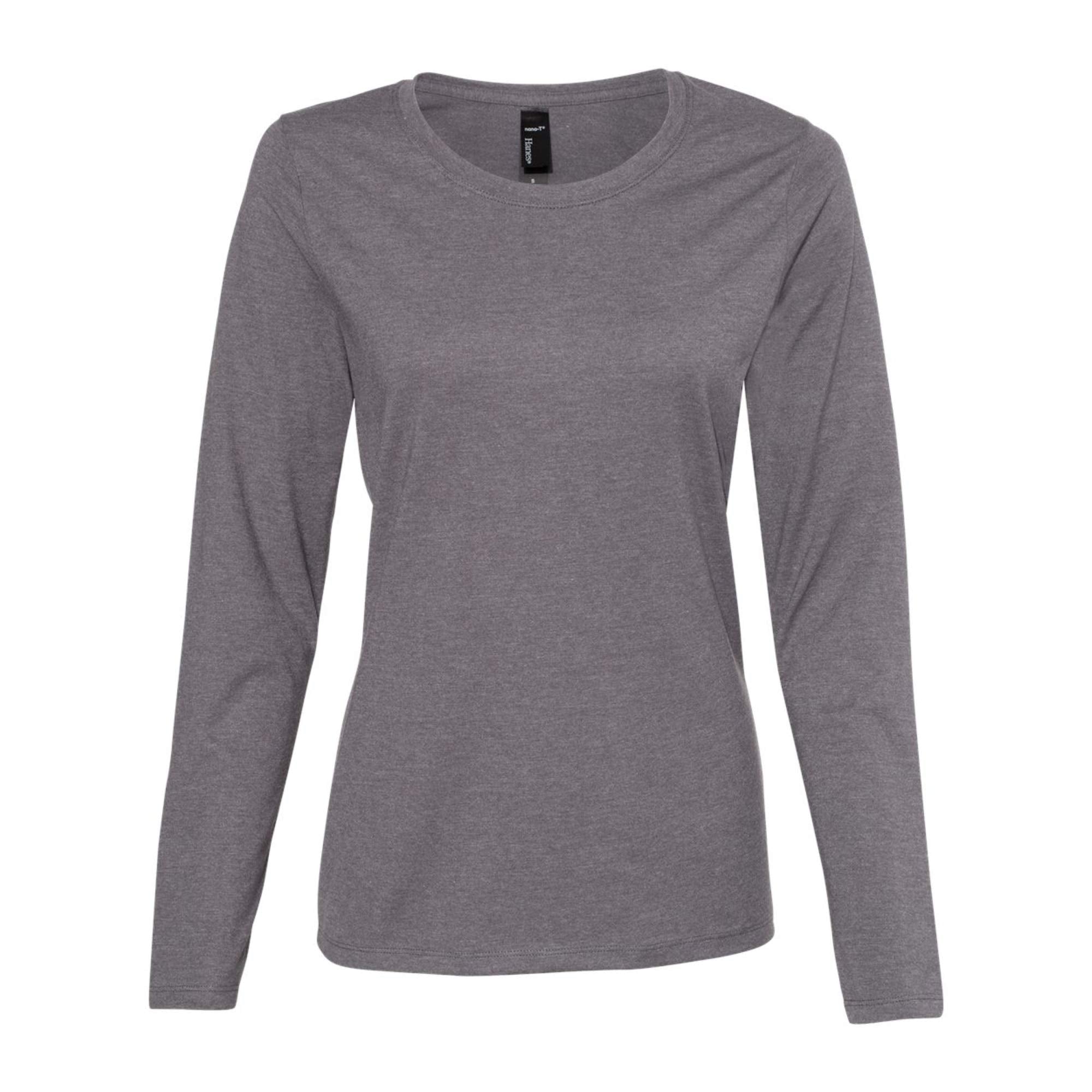 Hanes Womens Long Sleeve Scoopneck T-Shirt (S04LS)