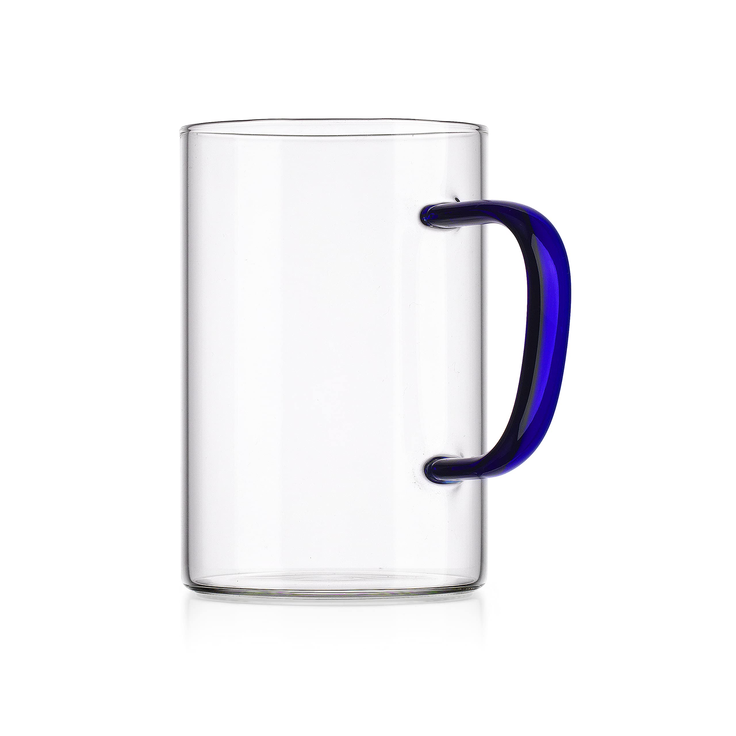 Glaver's Set of 2 Classic Coffee Mugs � Cups With Blue Colored Handles for Espresso, Tea � 17 Oz Coffee Mugs �Ideal for Any Modern Kitchen, Bar, Pub, Dishwasher safe  - Like New