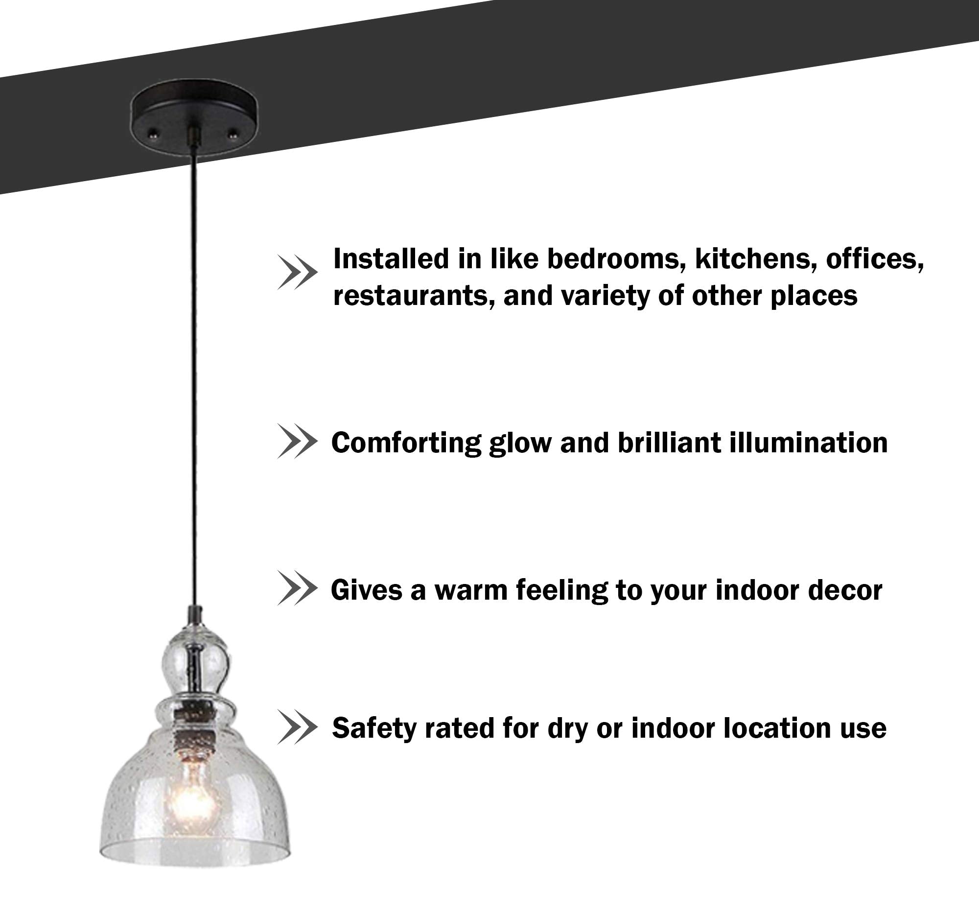 Ciata Lighting 1-Light Indoor Adjustable Mini Pendant Light Base - Bronze Pendant Light - Indoor Pendant Light Fixtures (2 Pack)  - Like New