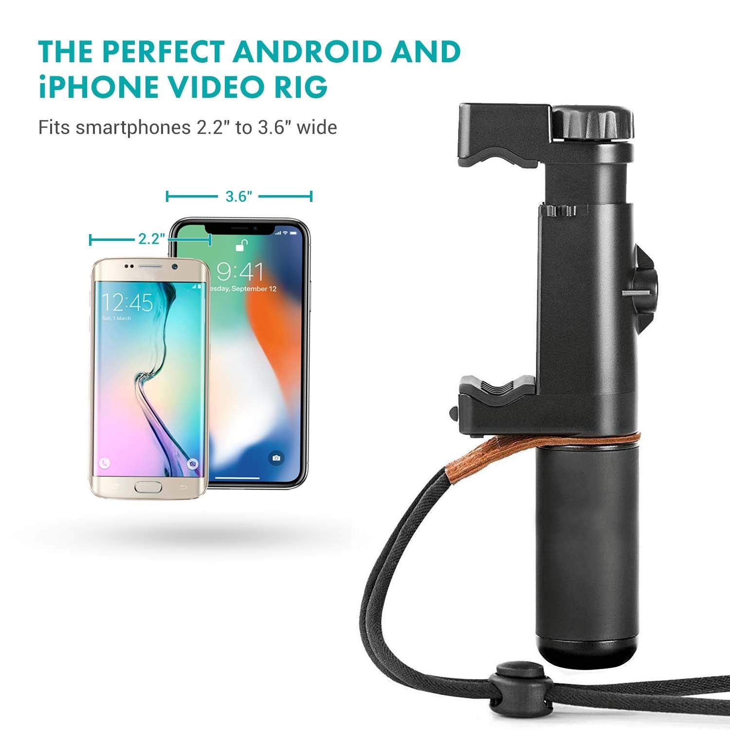 Movo Smartphone Video Kit V1 Vlogging Kit with Grip Rig, Shotgun Microphone, LED Light and Wireless Remote - YouTube Equipment Compatible with iPhone, Android Samsung Galaxy, Note - Vlogging Equipment  - Good