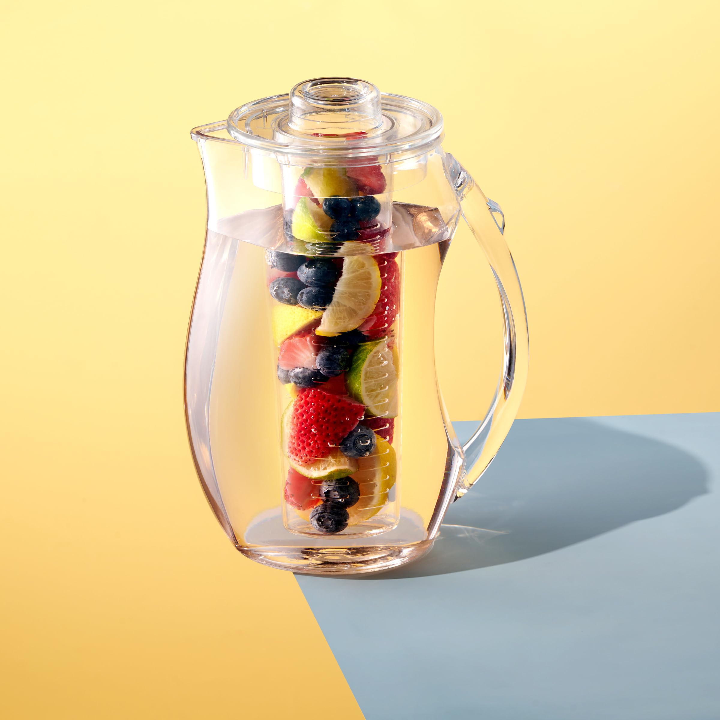 Water Infuser Pitcher � Fruit Infuser Water Pitcher By Home Essentials � Shatterproof Acrylic Pitcher � Elegant Durable Design � Ideal for Iced Tea, Fruit Infused Water and Juice (93 oz)  - Like New