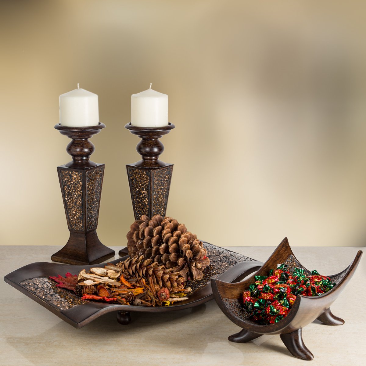 Creative Scents Schonwerk Decorative Bowl for Home Decor - Centerpiece for Dining Room Table - Coffee Table Decor for Living Room - 10" Resin Bowl - House Decor Decorations or Key Bowl for Entryway  - Like New