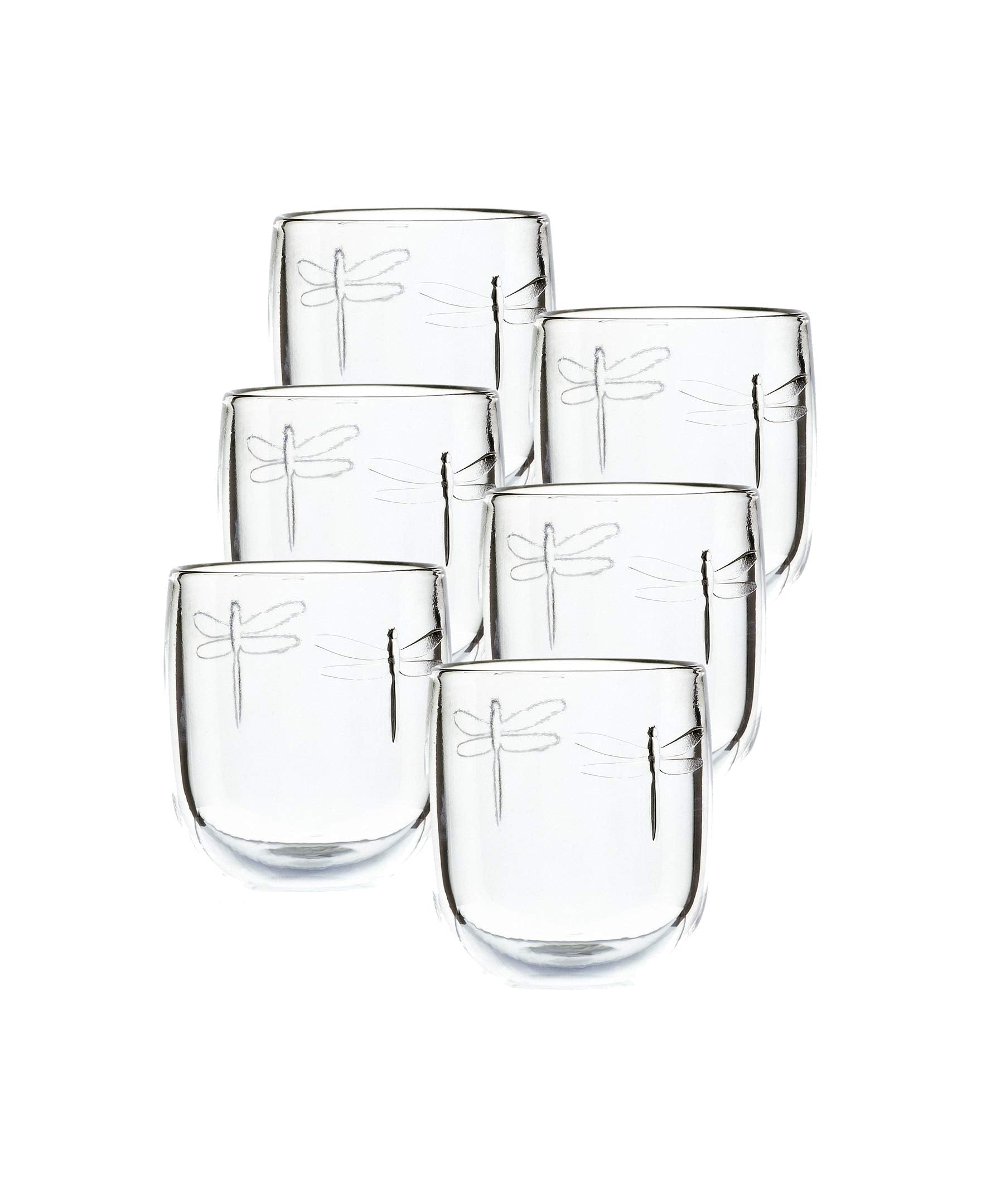 La Rochere Set Of 6,9.5-ounce Dragonfly Tumblers  - Like New