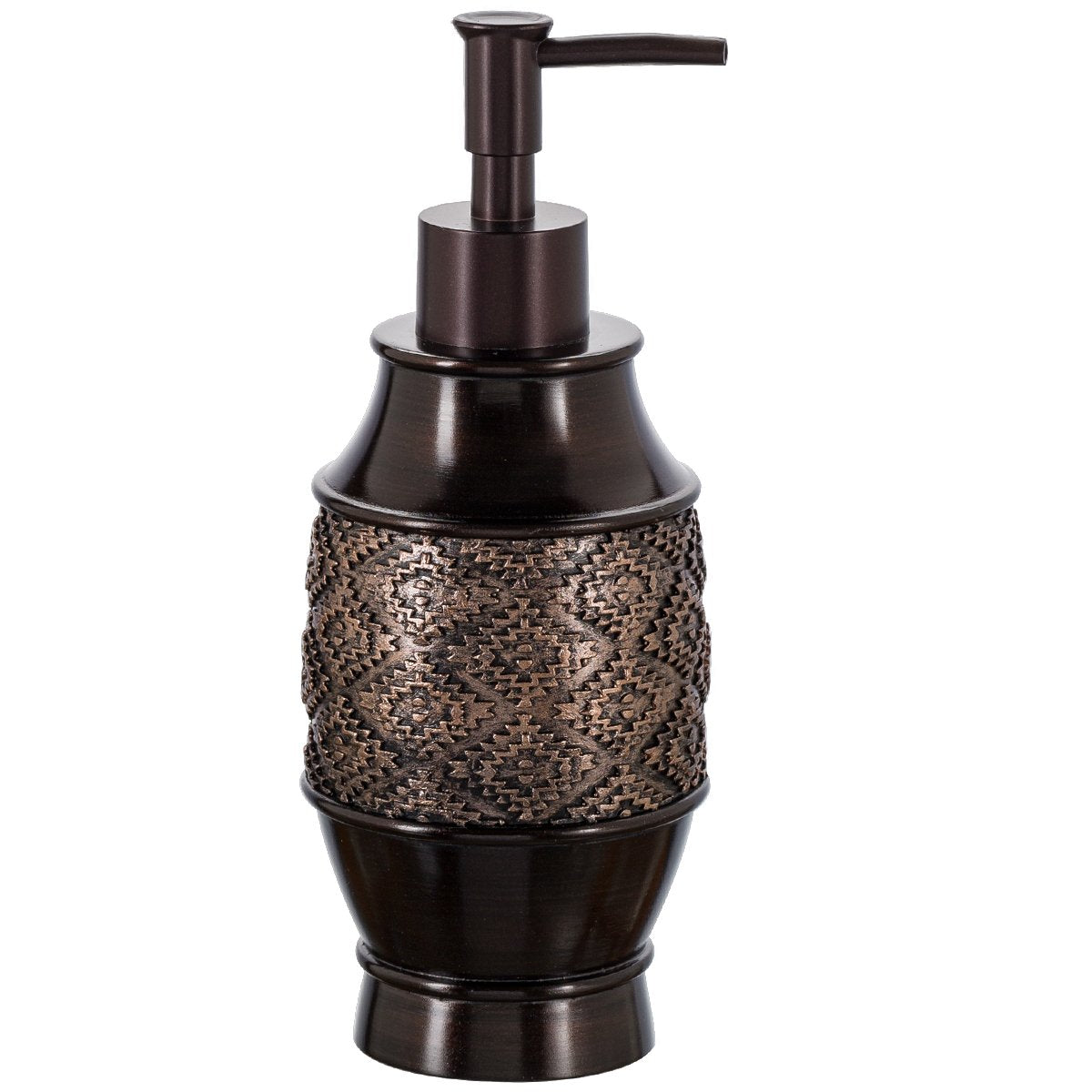 Creative Scents Brown Soap Dispenser for Bathroom - Decorative Lotion Dispenser with Durable Matching Pump for Countertop - Modern Liquid Soap Dispenser Holds 8 Oz. (Dublin Collection)  - Like New