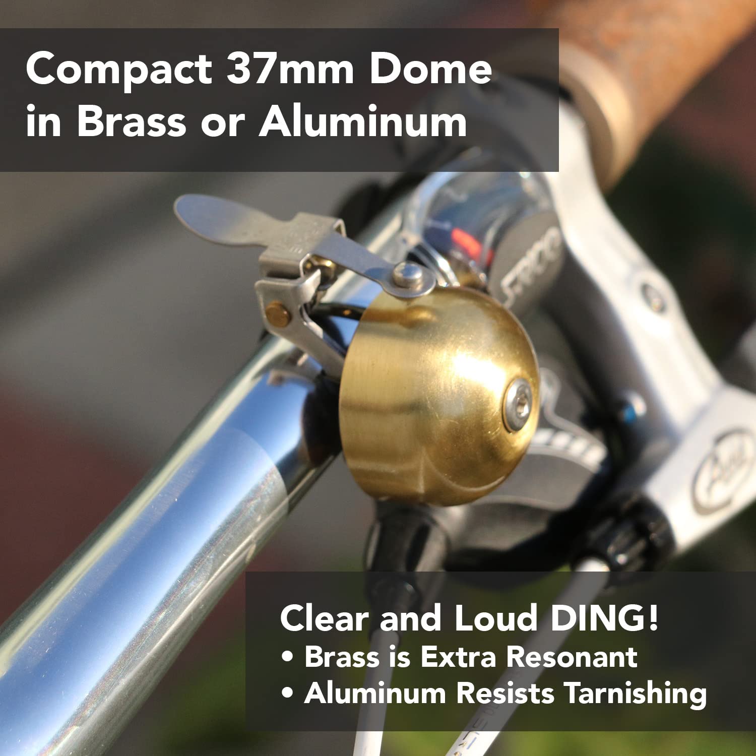 Crane Bike Bell E-Ne Bicycle Bell, Made in Japan for Road Bikes or Mountain Bikes, Fits All Handle Bar Sizes & Types