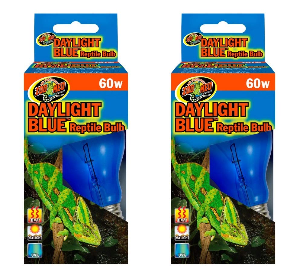 Zoo Med Daylight Blue Reptile Bulb [Set of 2] Watt: 60 Watts  - Like New