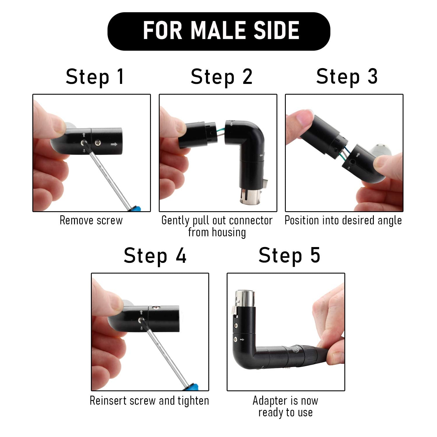 COLUBER CABLE Angle Adapter rotatable  - Like New