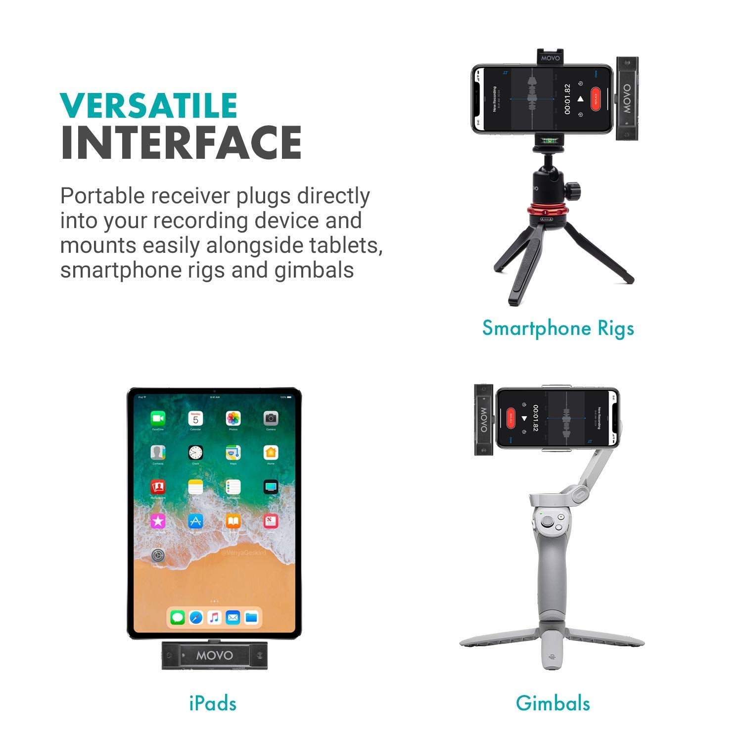 Movo Edge-DI Wireless Lavalier for iPhone - Perfect Compact Lav Mic for Smartphone Gimbal Stabilizer - Great for Vlogging, Filming, Teachers, and More - Compatible with DJI Osmo OM 4, 5  - Like New