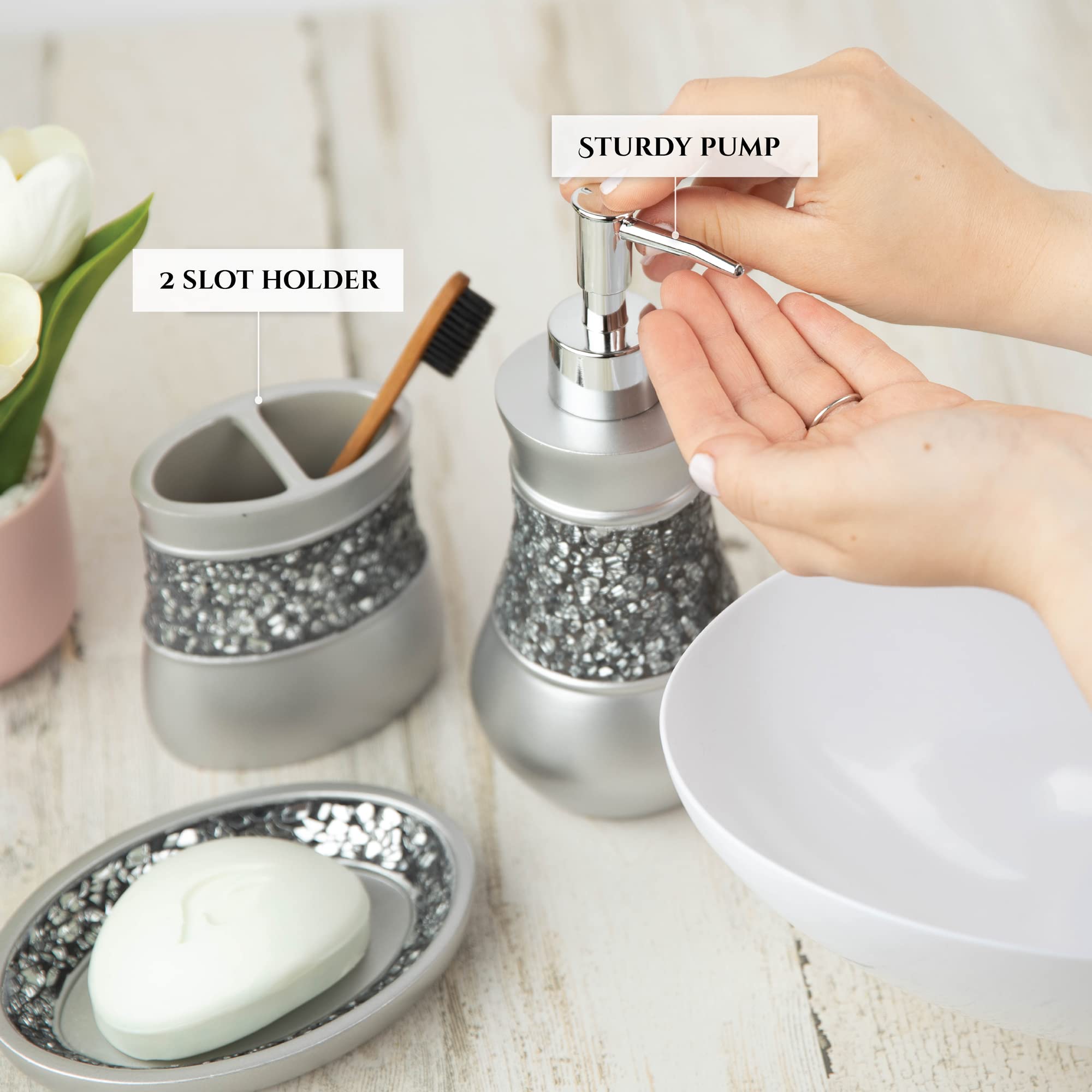 Gray soap-dispensers  - Like New