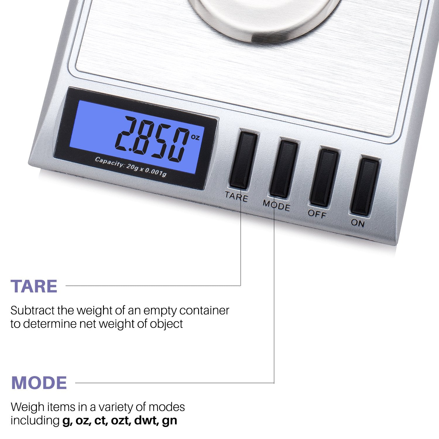 Smart Weigh GEM20-20g x 0.001 grams, High Precision Digital Milligram Jewelry Scale, Reloading, Jewelry and Gems Scale, Calibration Weights and Tweezers Included  - Like New
