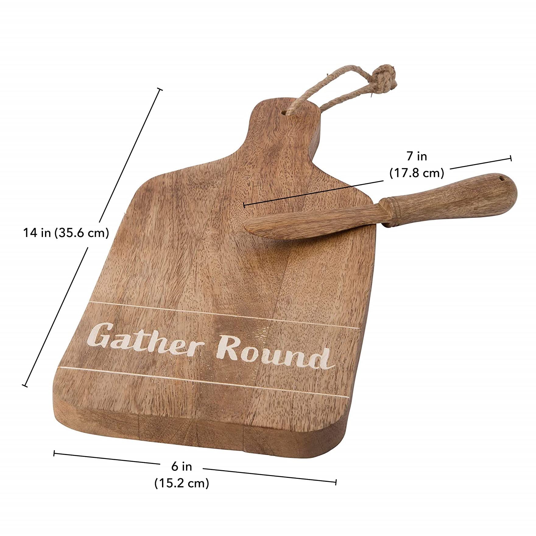 Wooden Cutting Board � Cheese Board, Serving Board with Wooden Spatula By Glaver's � Steak Board, Wood Charcuterie Boards - Non-BPA, Durable and Easy to Wash