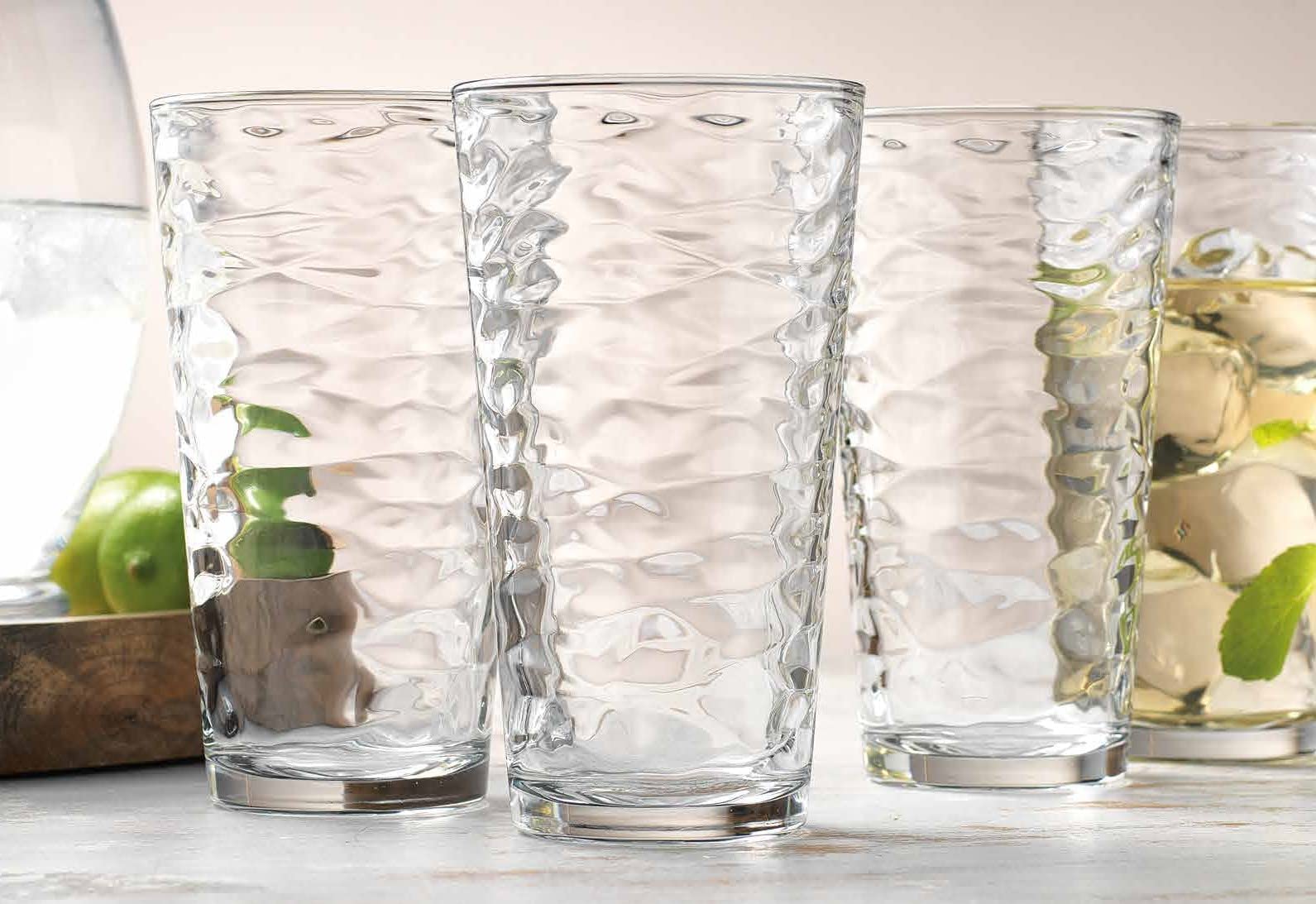 Glaver's Drinking Glasses Set of 10 Highball Glass Cups, Premium Glass Quality Coolers 17 Oz. Glassware. Ideal for Water, Juice, Cocktails, and Iced Tea. Dishwasher Safe.�  - Good