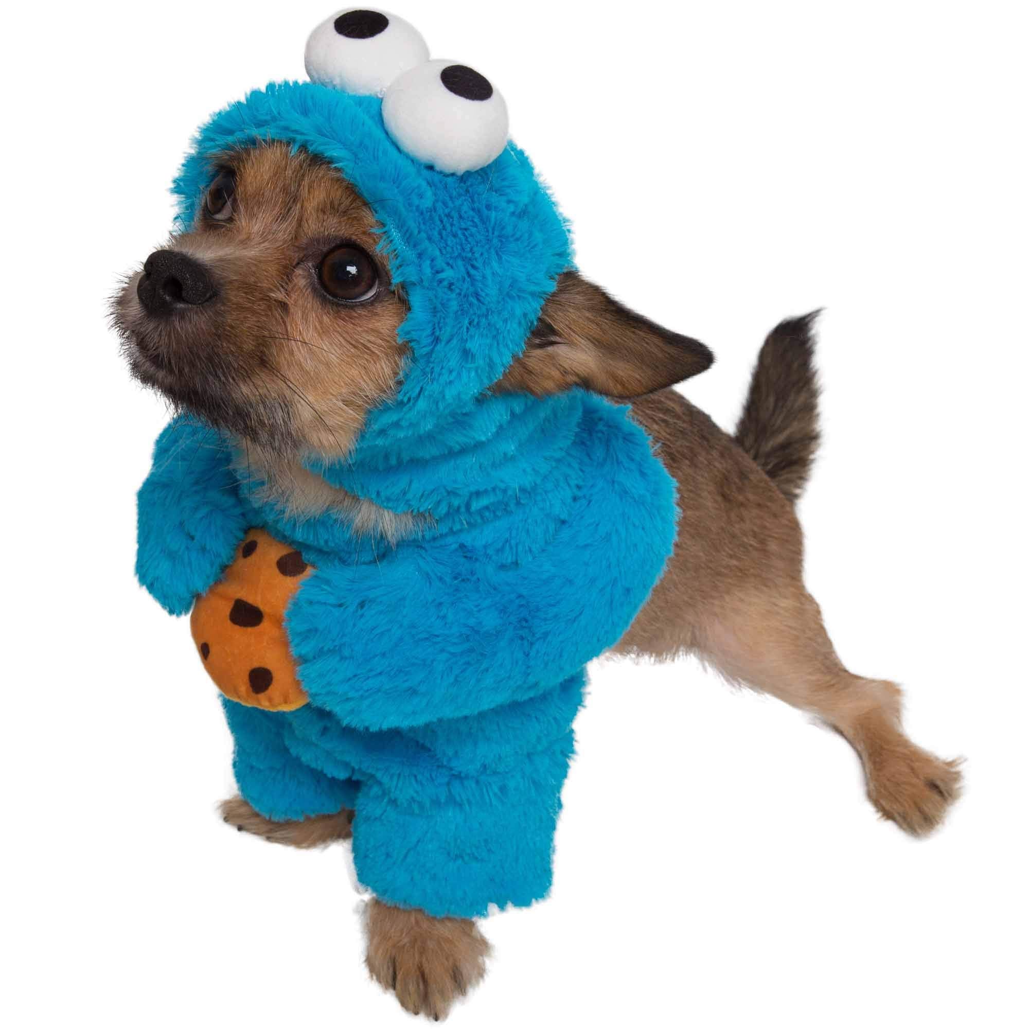 Pet Krewe Cookie Monster Dog Sesame Street Costume  - Like New