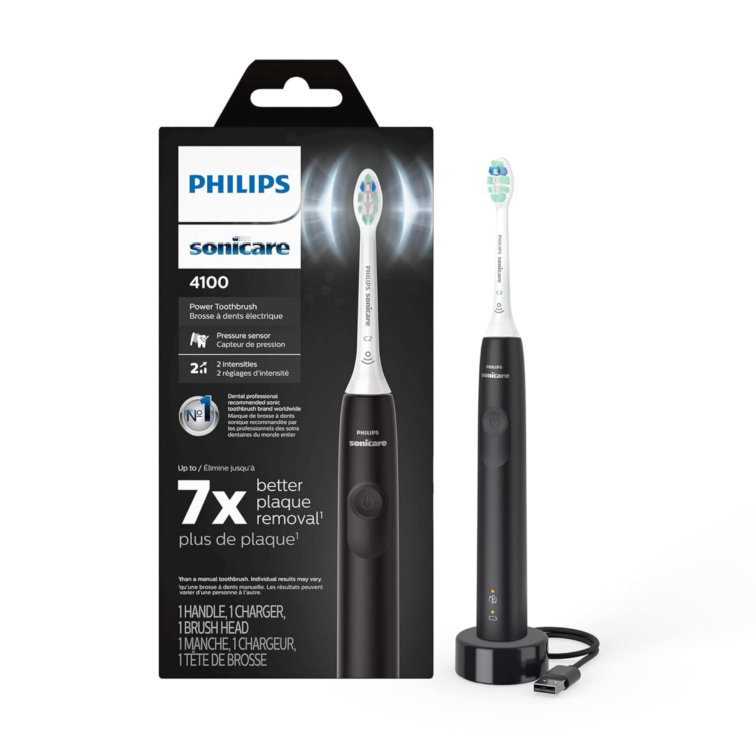 PHILIPS Sonicare ProtectiveClean 4100 Rechargeable Electric Toothbrush Packaging May Vary
