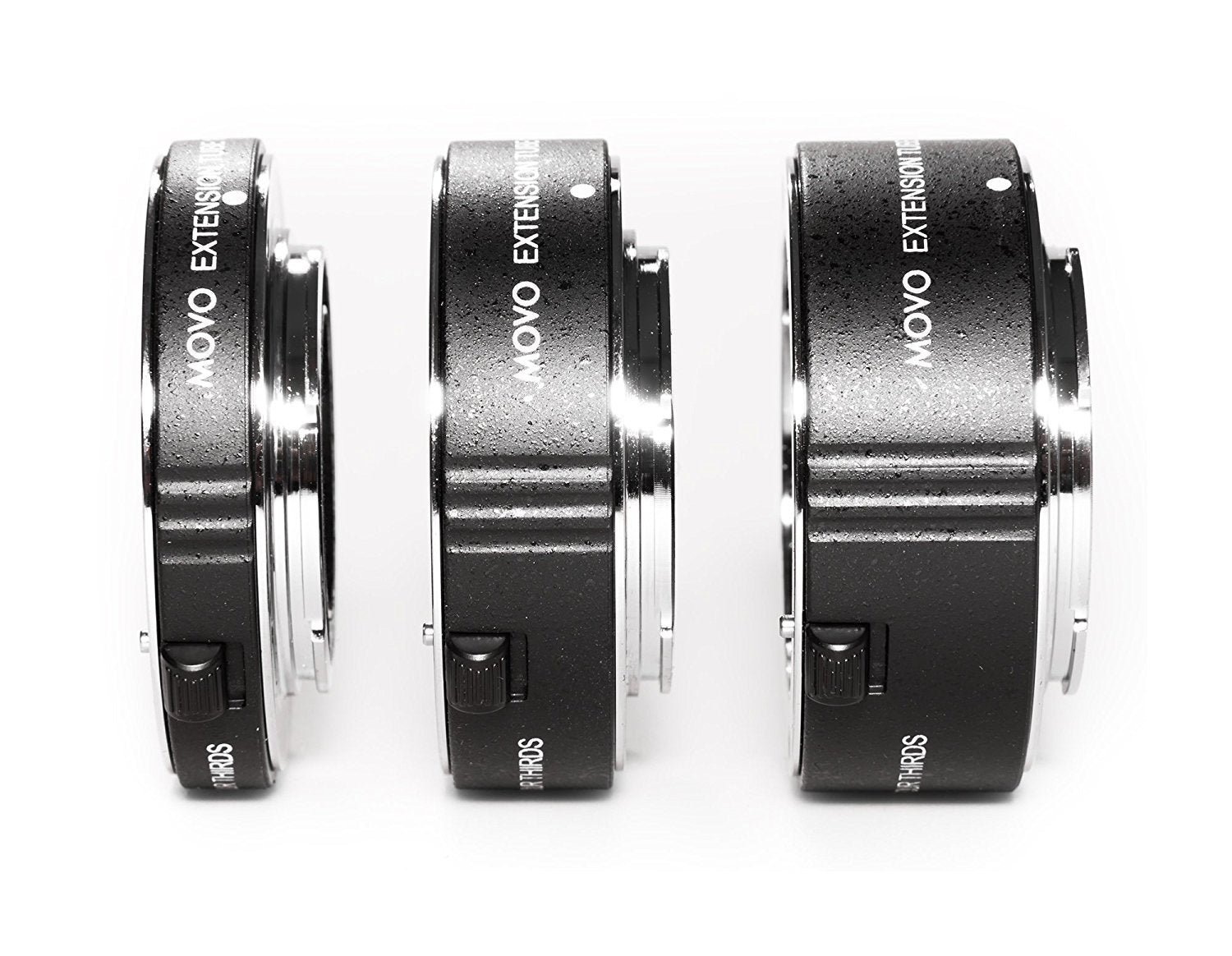 Movo/Kooka MT-CM47 3-Piece AF Chrome Macro Extension Tube Set for Canon EOS M, M2, M3, M5, M6, M10, M100 Mirrorless Cameras with 10mm, 16mm and 21mm Tubes  - Like New